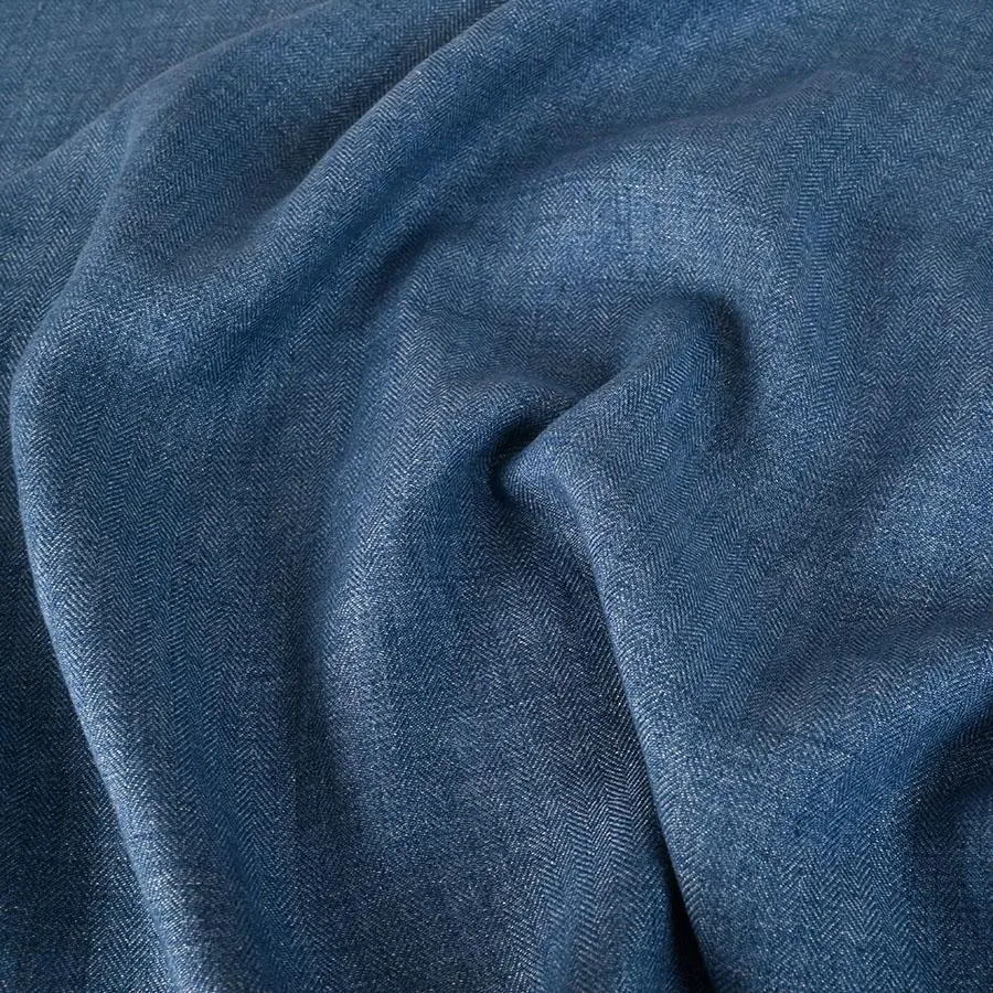 Blue Linen Fabric 414