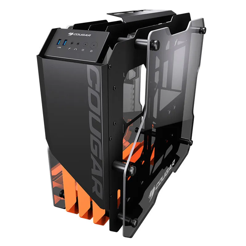 Cougar Blazer S, Mid Tower, Black/Orange