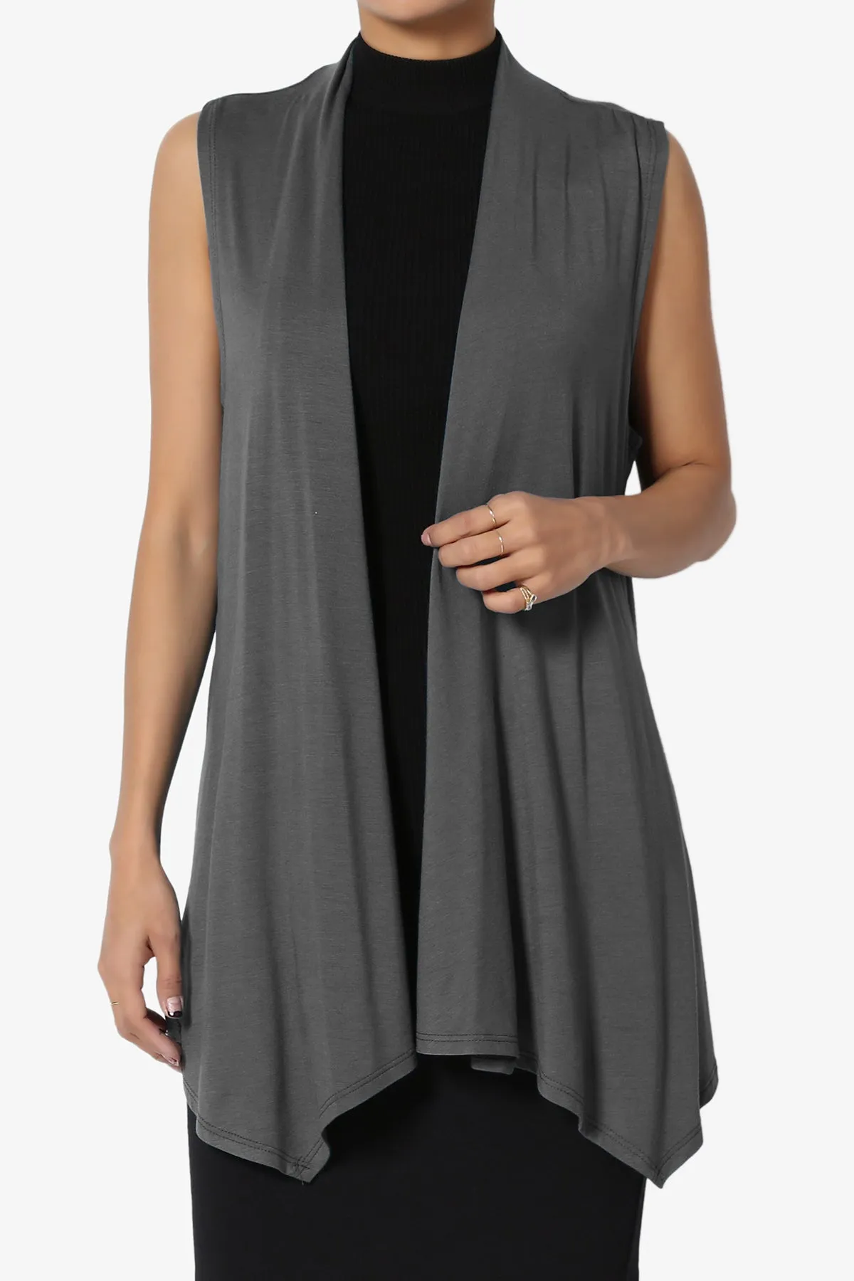 Danna Draped Jersey Vest PLUS