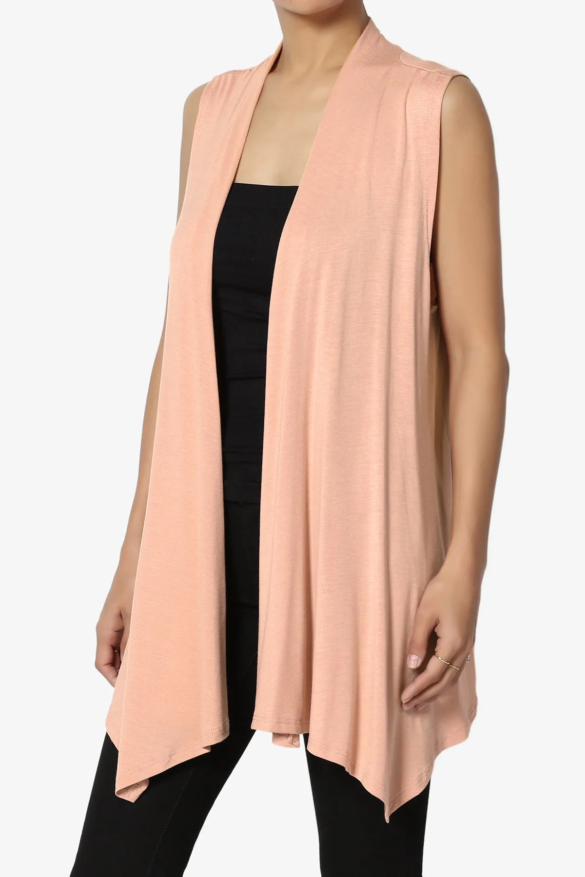 Danna Draped Jersey Vest PLUS
