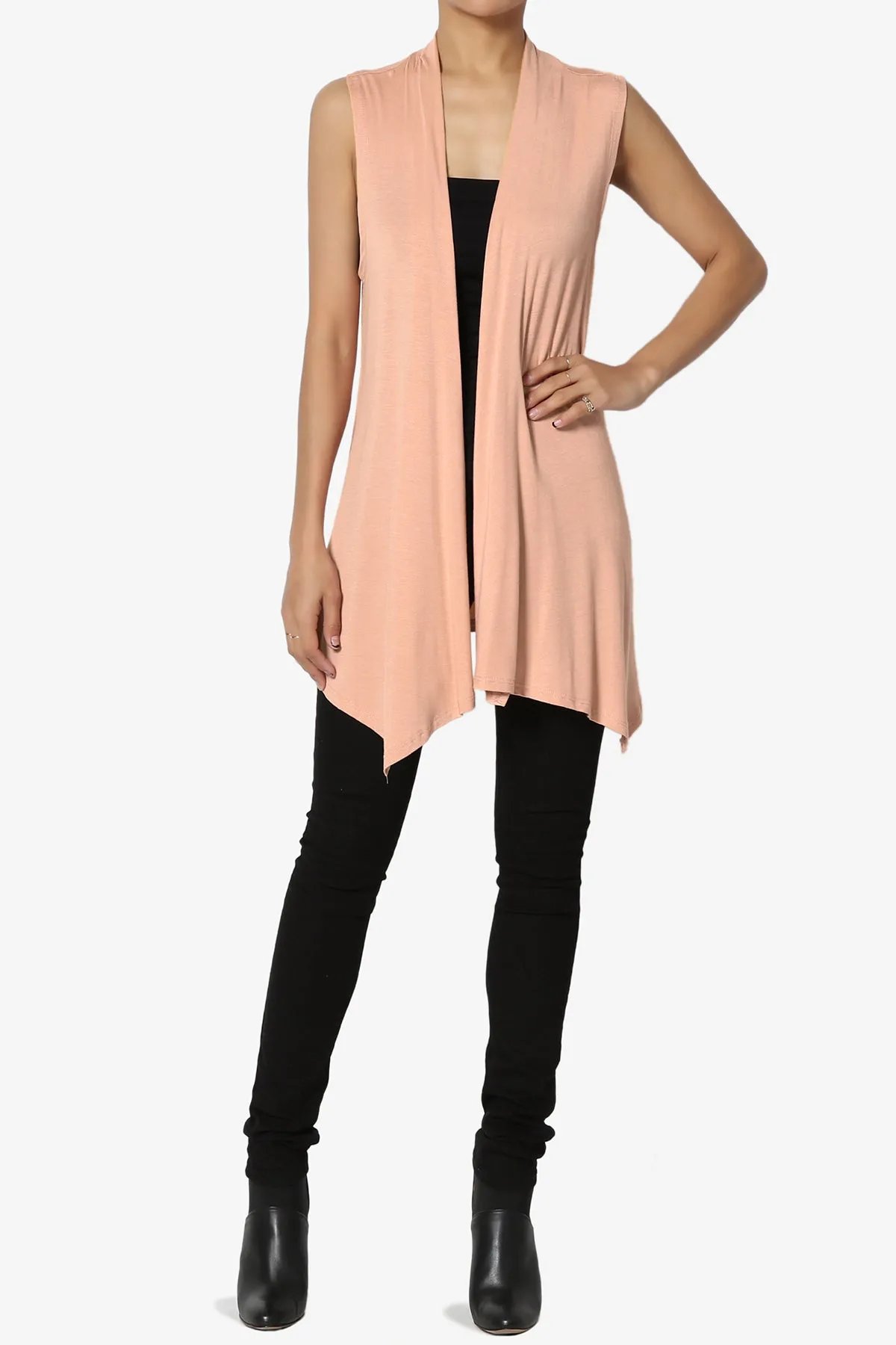 Danna Draped Jersey Vest PLUS