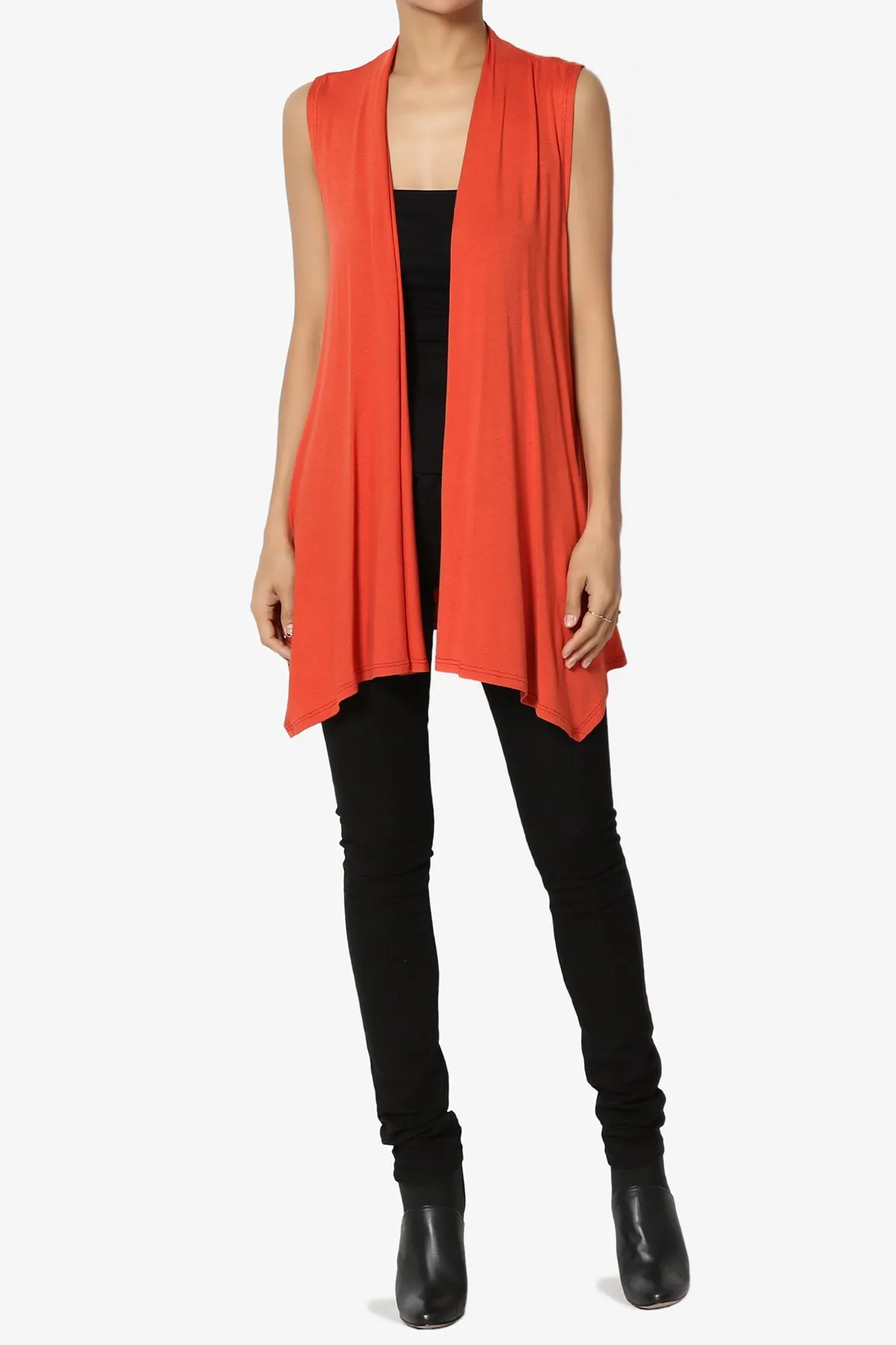 Danna Draped Jersey Vest PLUS
