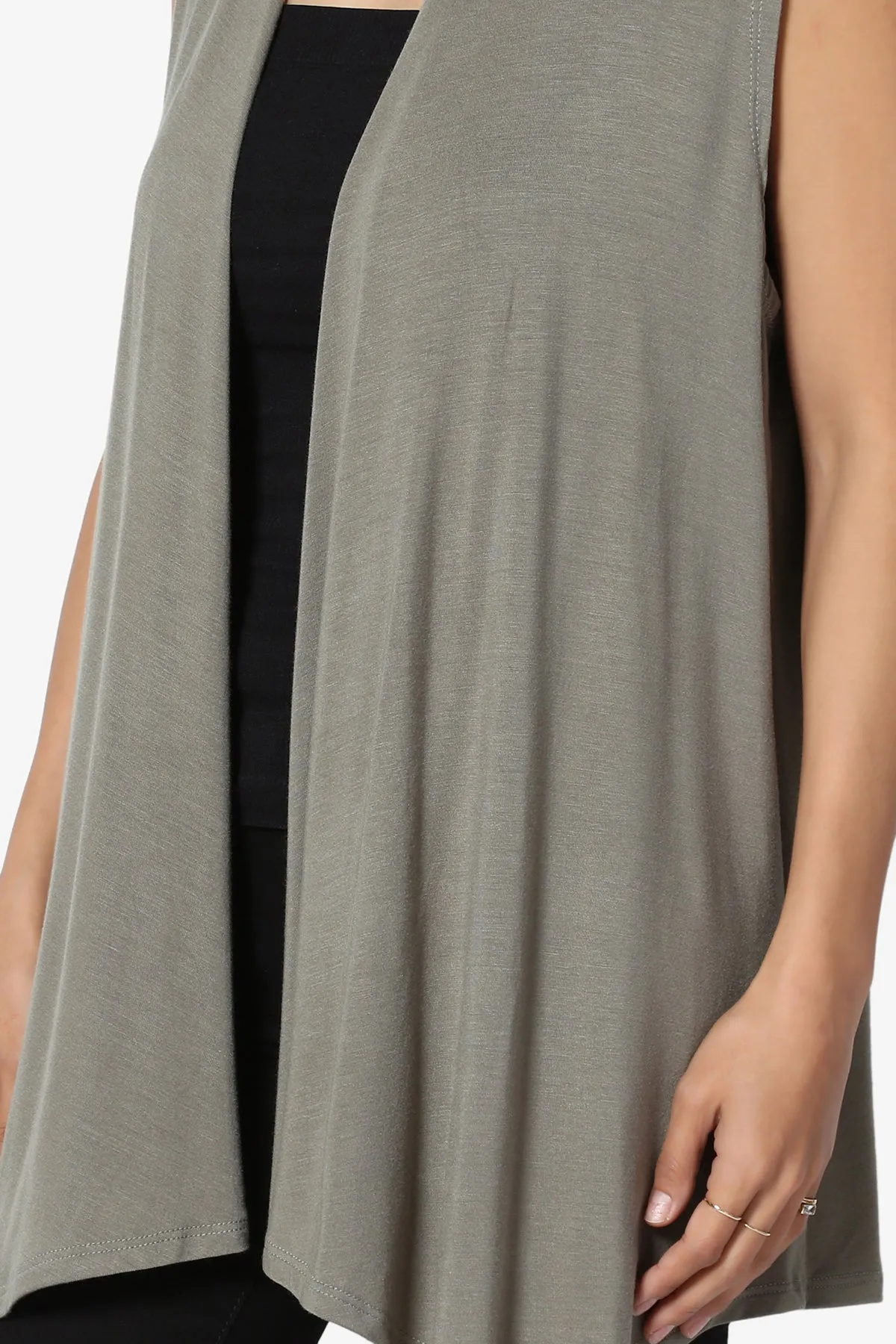 Danna Draped Jersey Vest PLUS