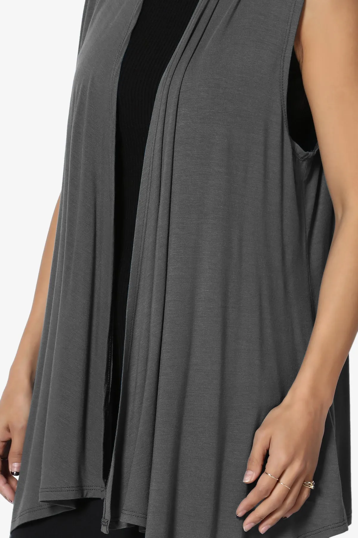 Danna Draped Jersey Vest PLUS