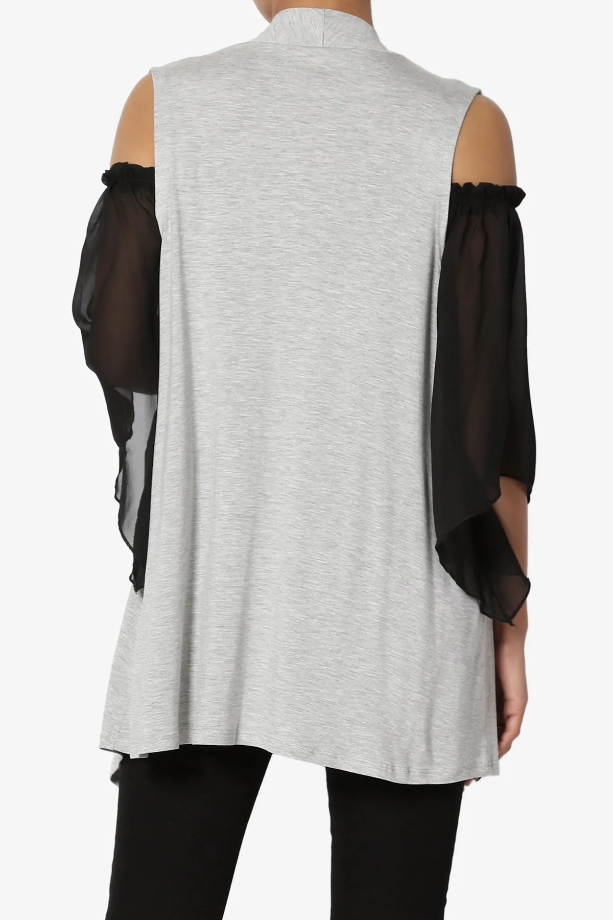 Danna Draped Jersey Vest PLUS