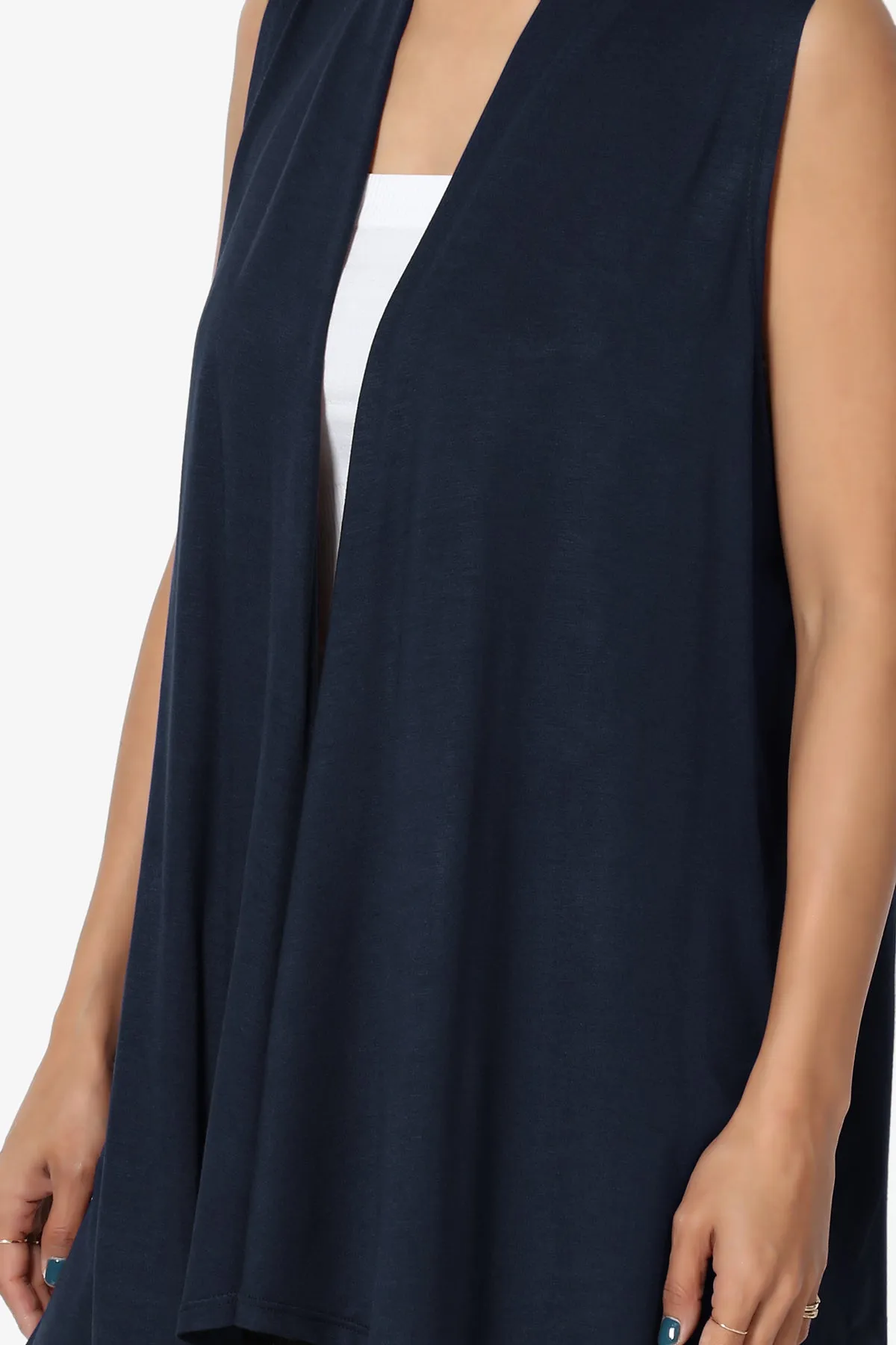 Danna Draped Jersey Vest PLUS