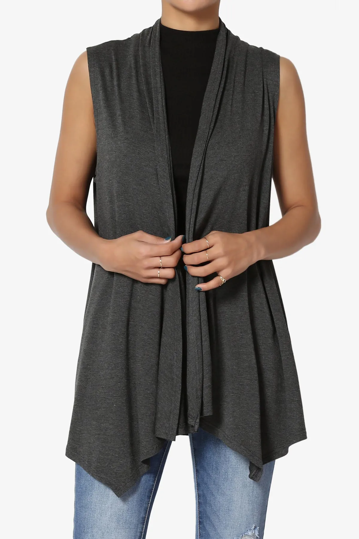 Danna Draped Jersey Vest PLUS