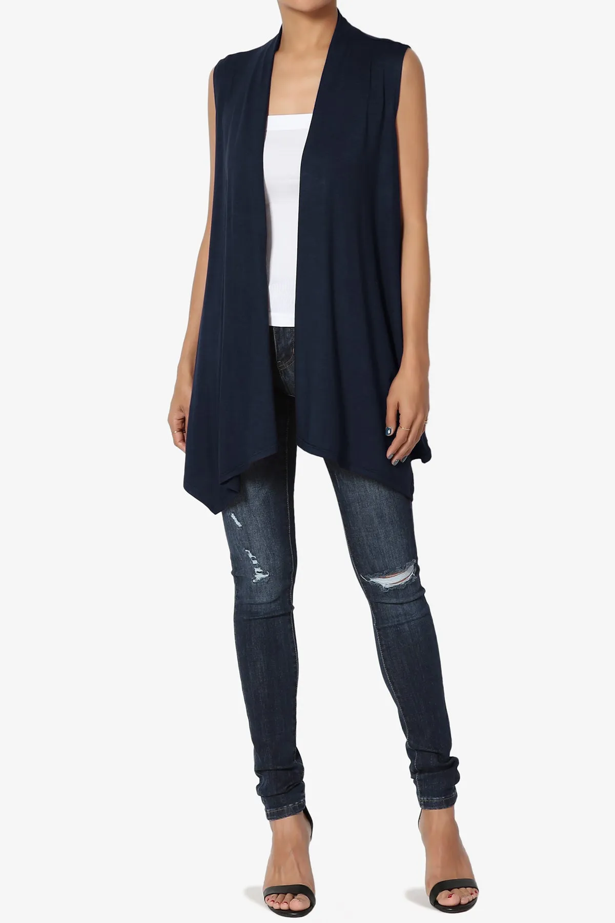 Danna Draped Jersey Vest PLUS