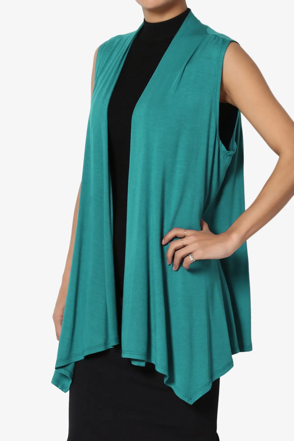 Danna Draped Jersey Vest PLUS