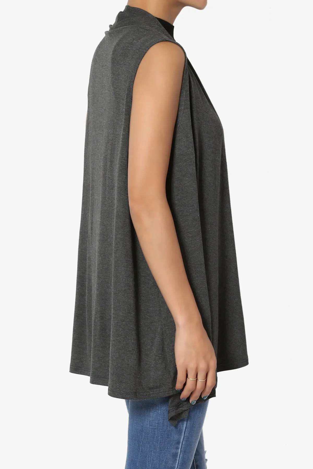 Danna Draped Jersey Vest PLUS