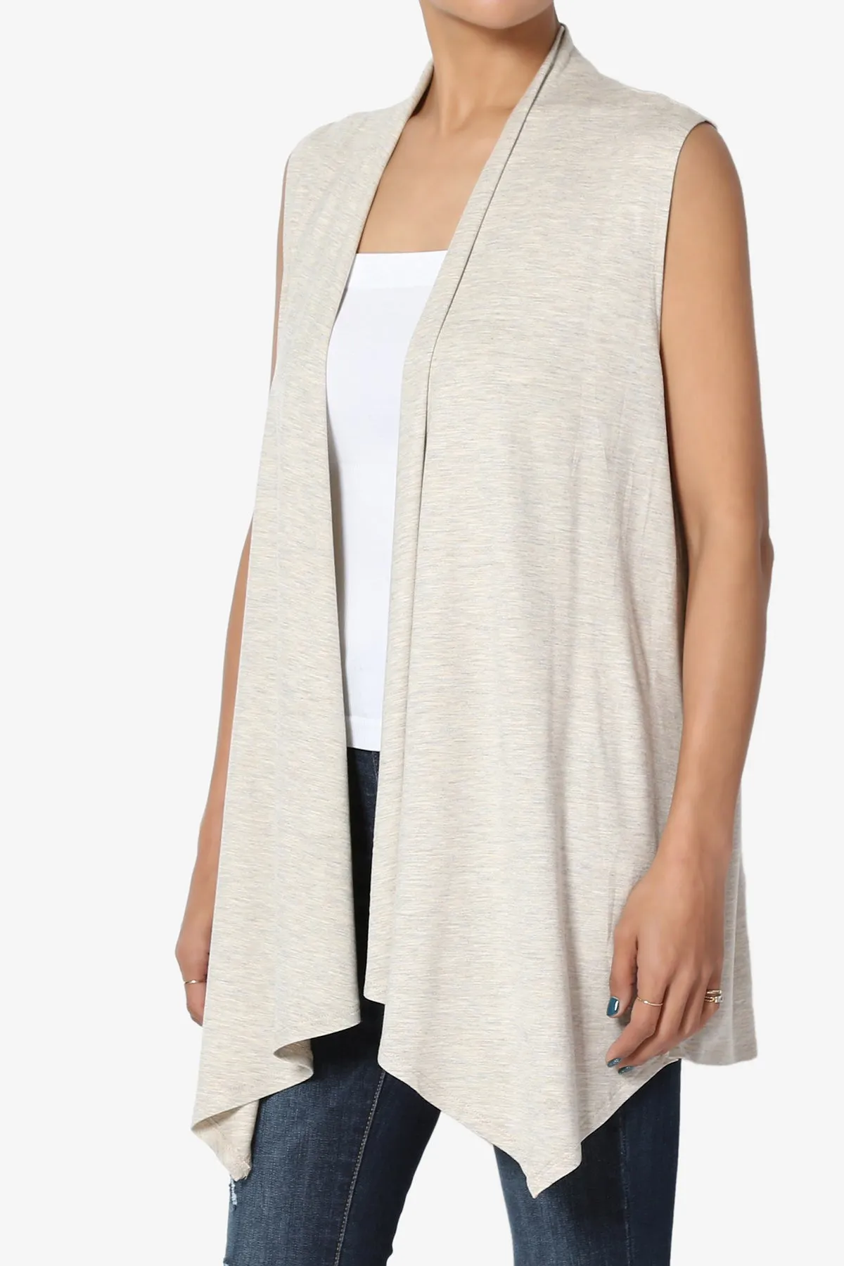 Danna Draped Jersey Vest PLUS