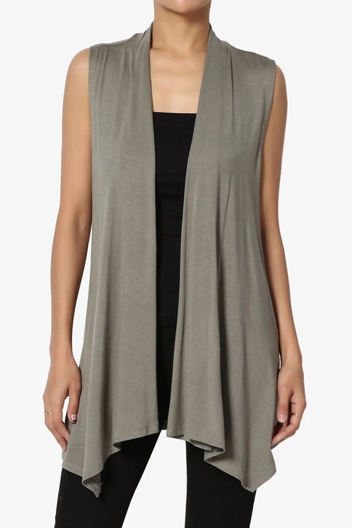 Danna Draped Jersey Vest PLUS