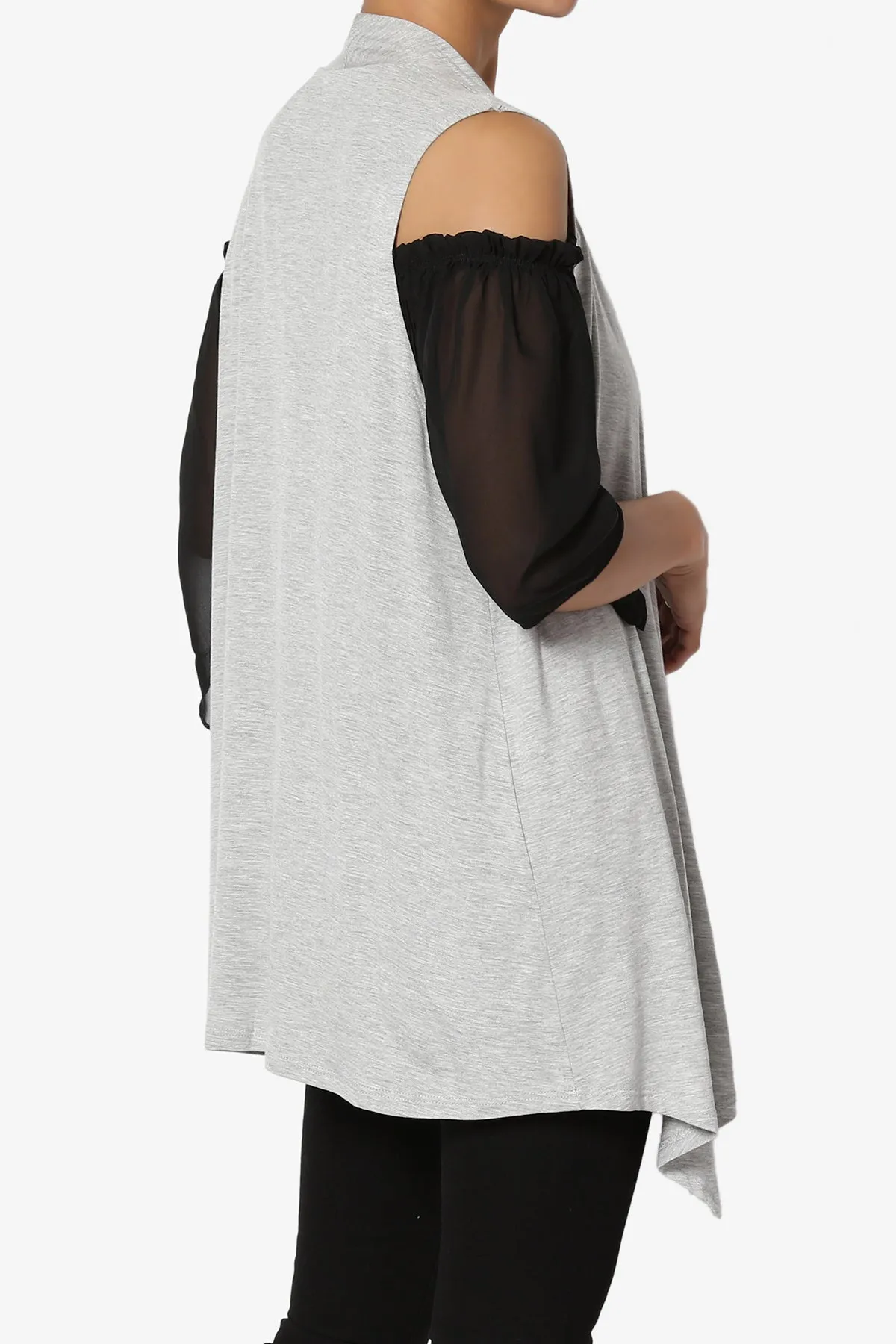 Danna Draped Jersey Vest PLUS
