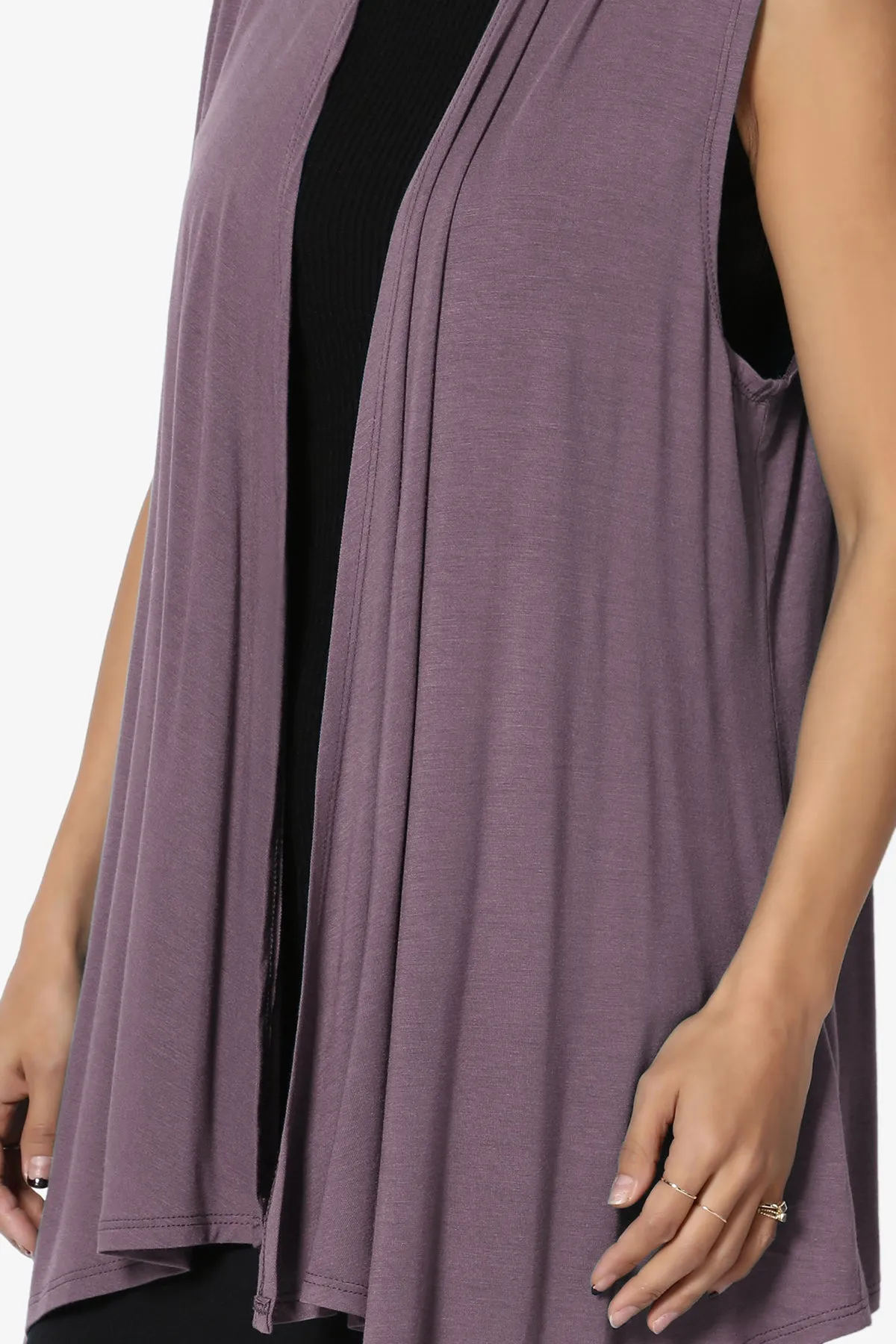Danna Draped Jersey Vest PLUS