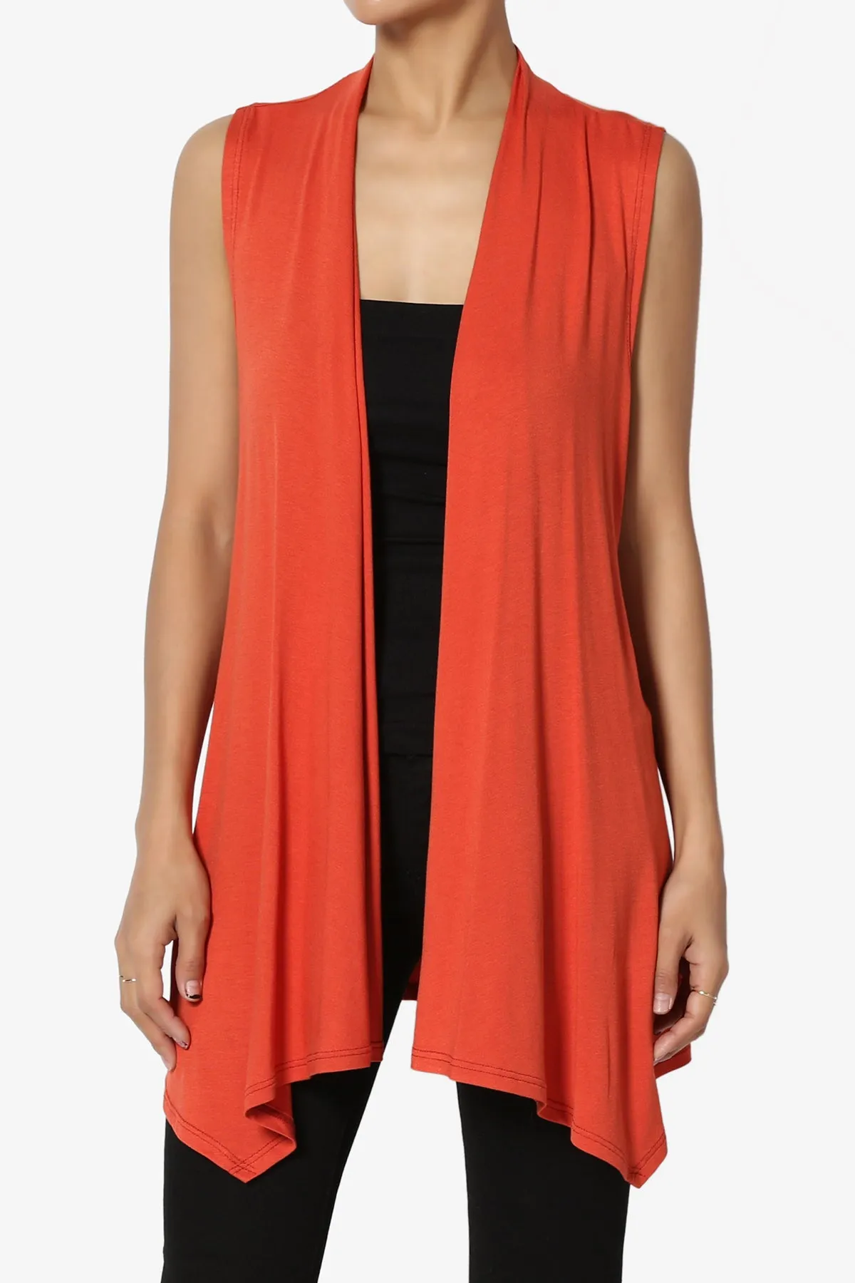 Danna Draped Jersey Vest PLUS