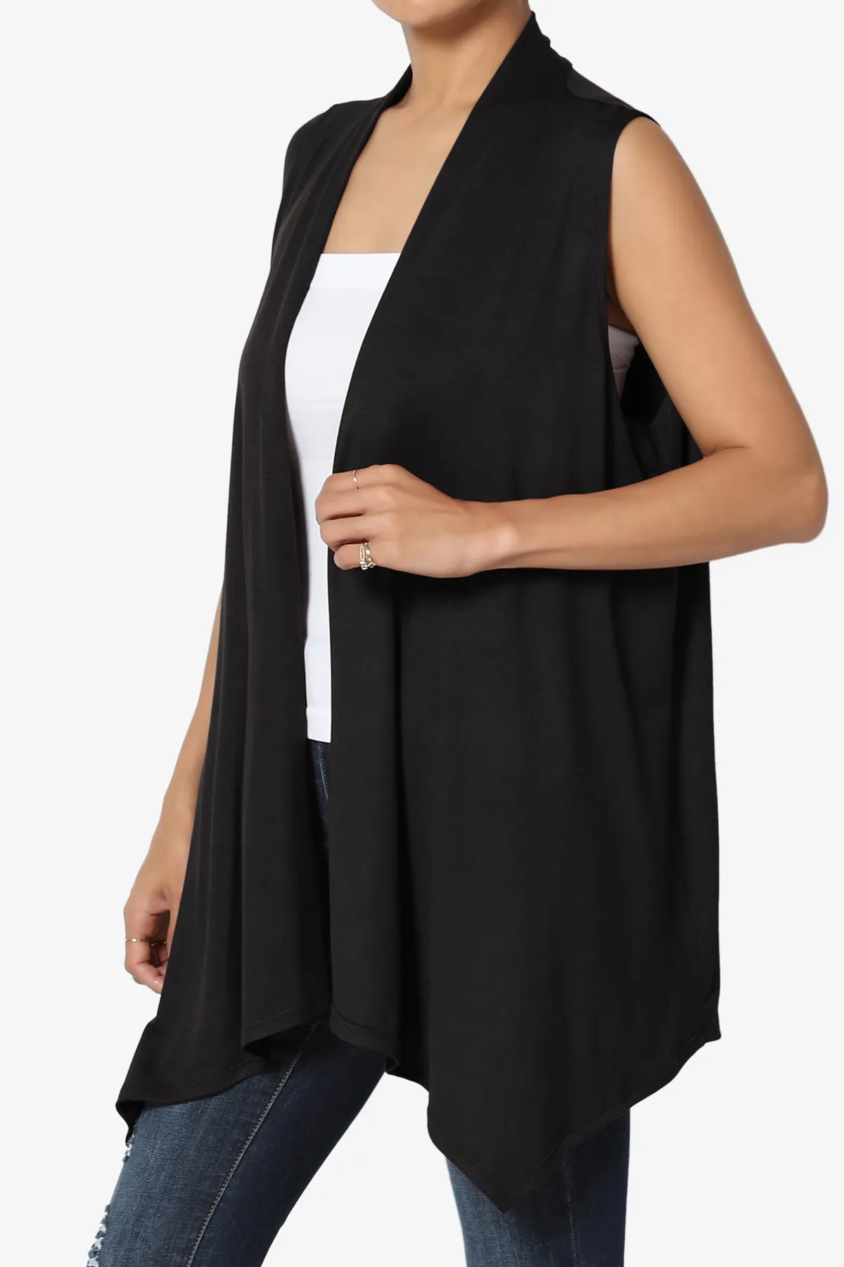 Danna Draped Jersey Vest PLUS
