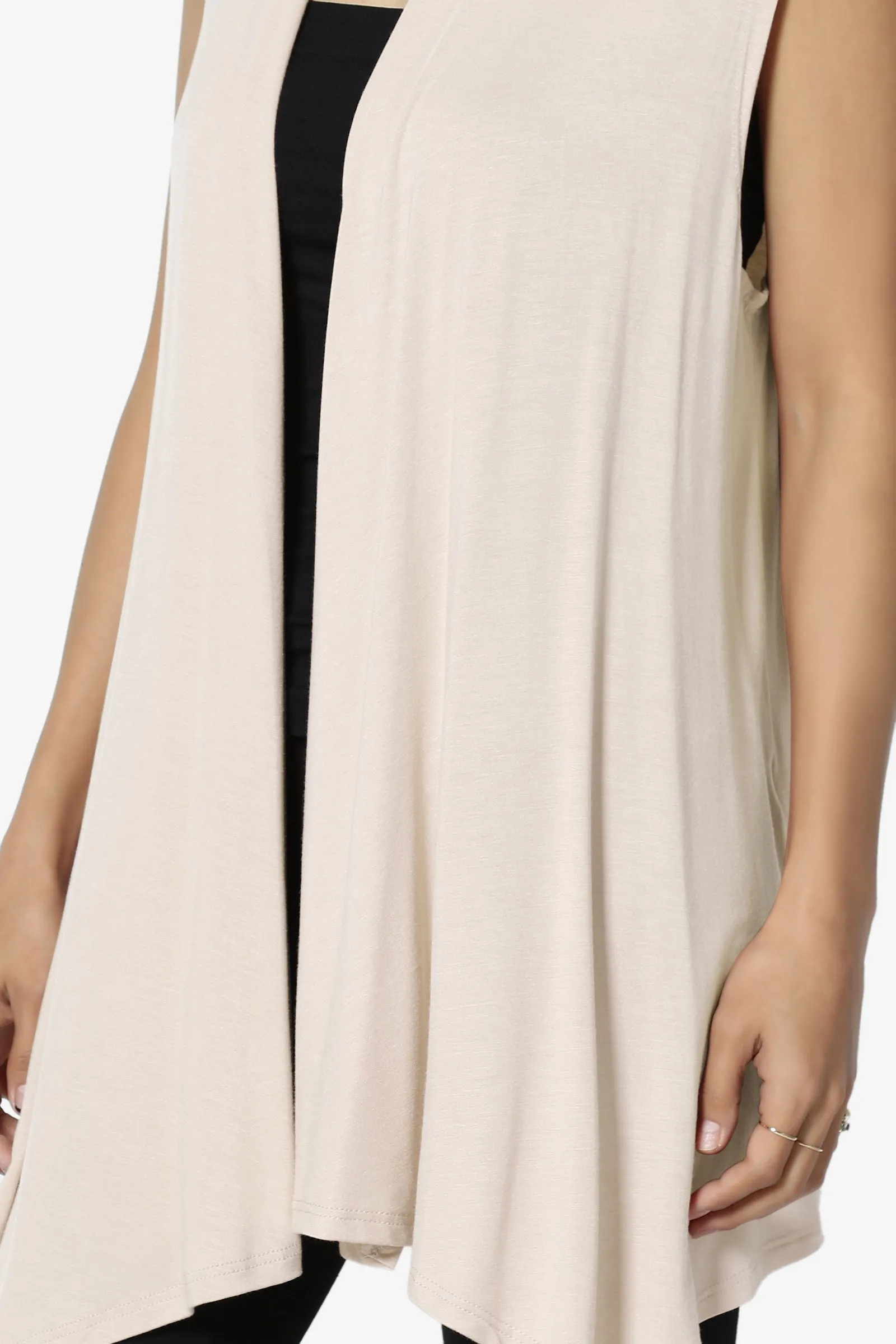 Danna Draped Jersey Vest PLUS