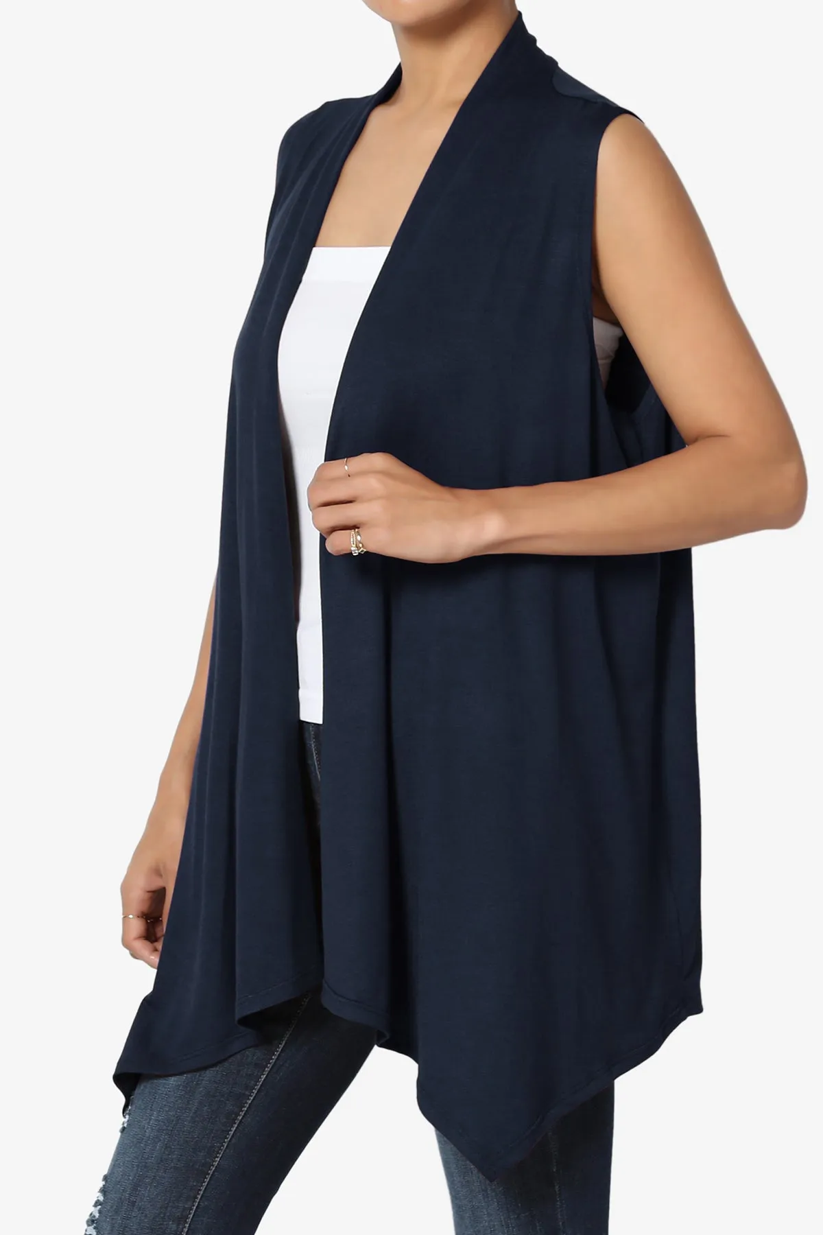 Danna Draped Jersey Vest PLUS