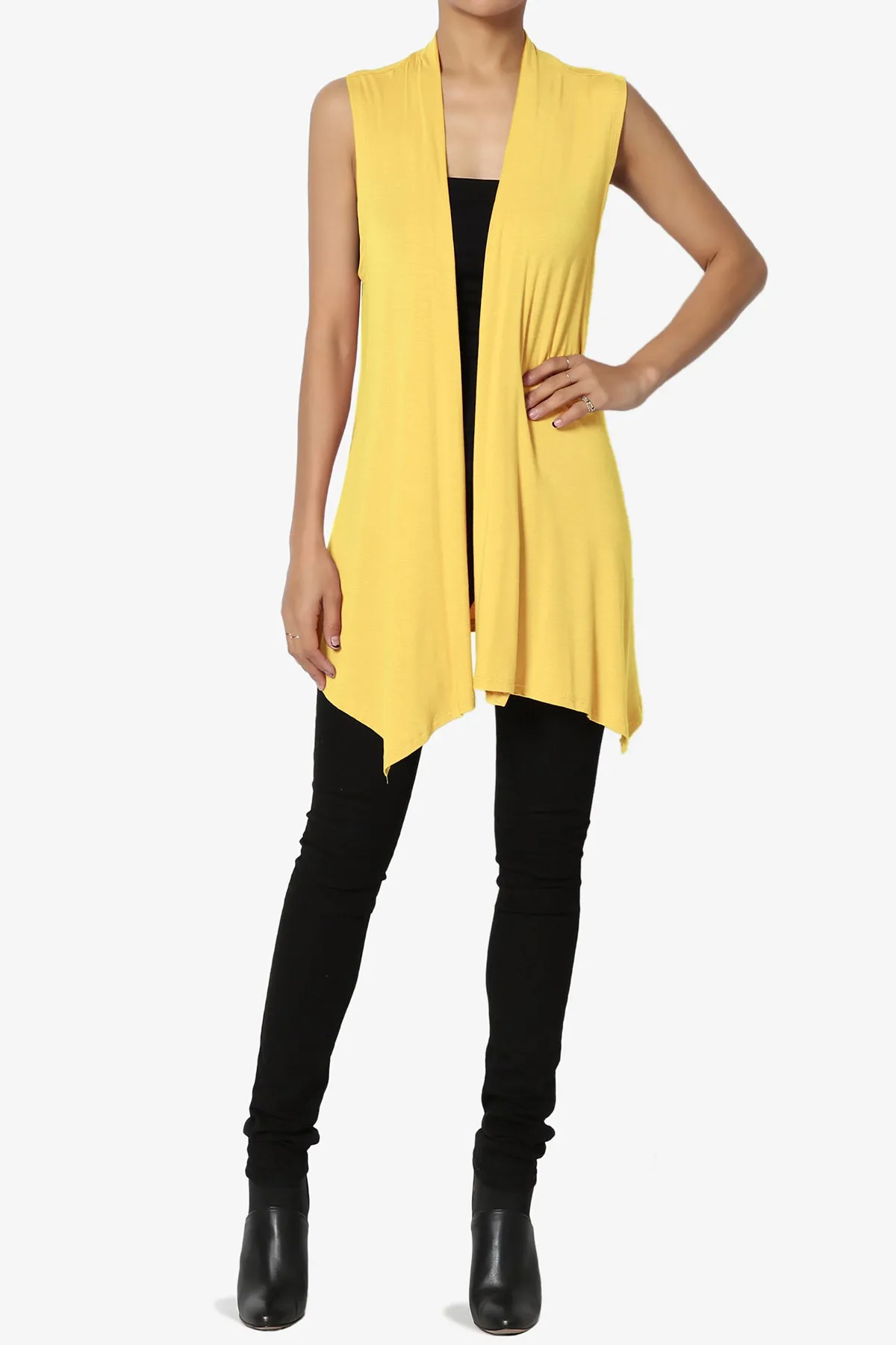 Danna Draped Jersey Vest PLUS