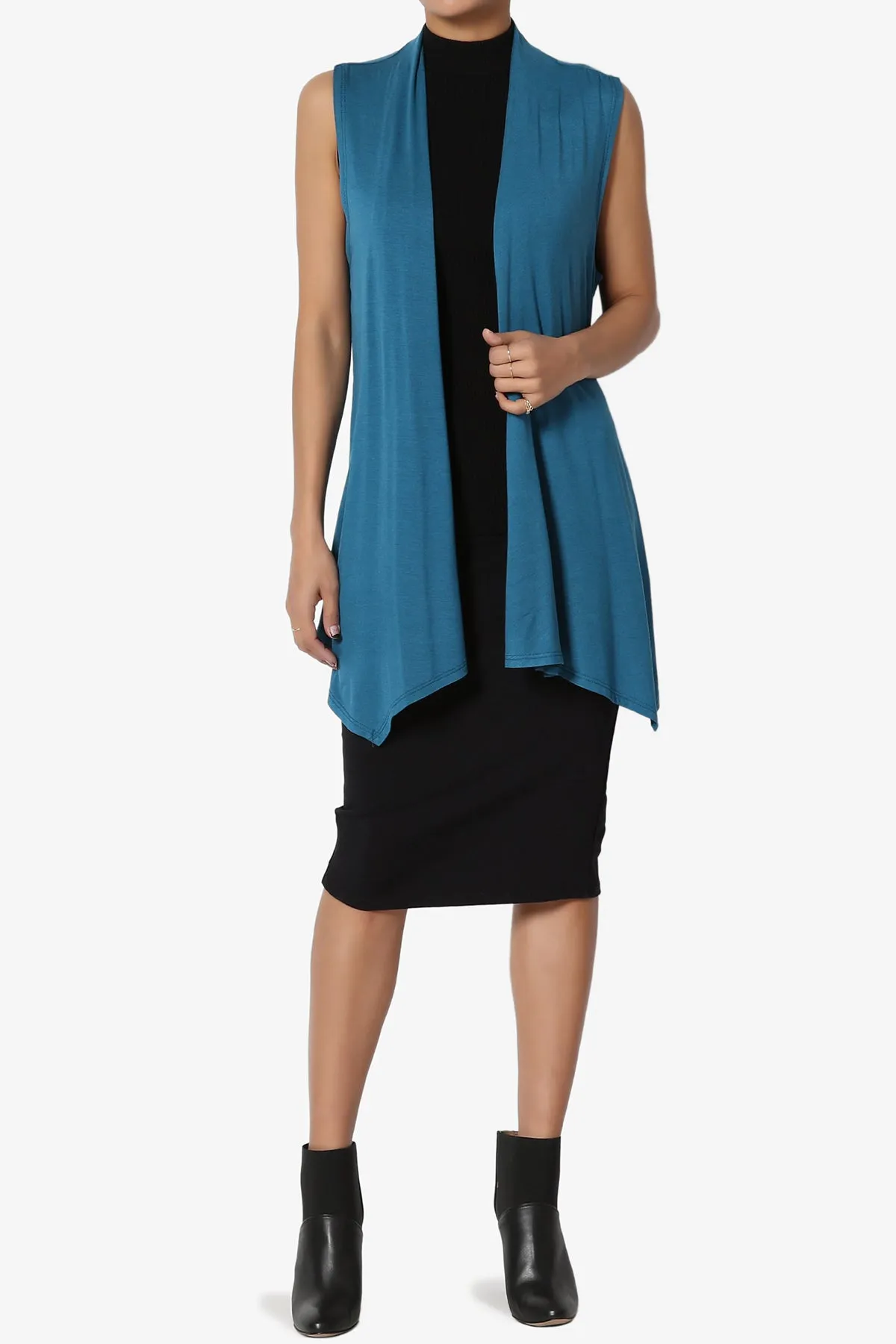 Danna Draped Jersey Vest PLUS