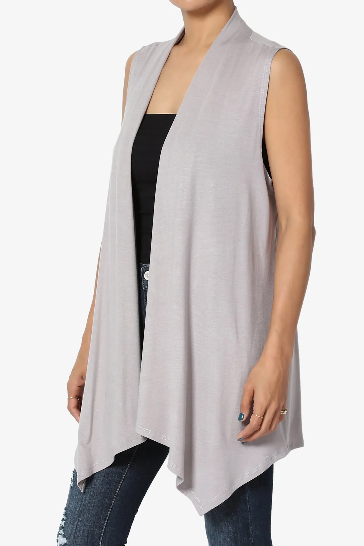 Danna Draped Jersey Vest PLUS