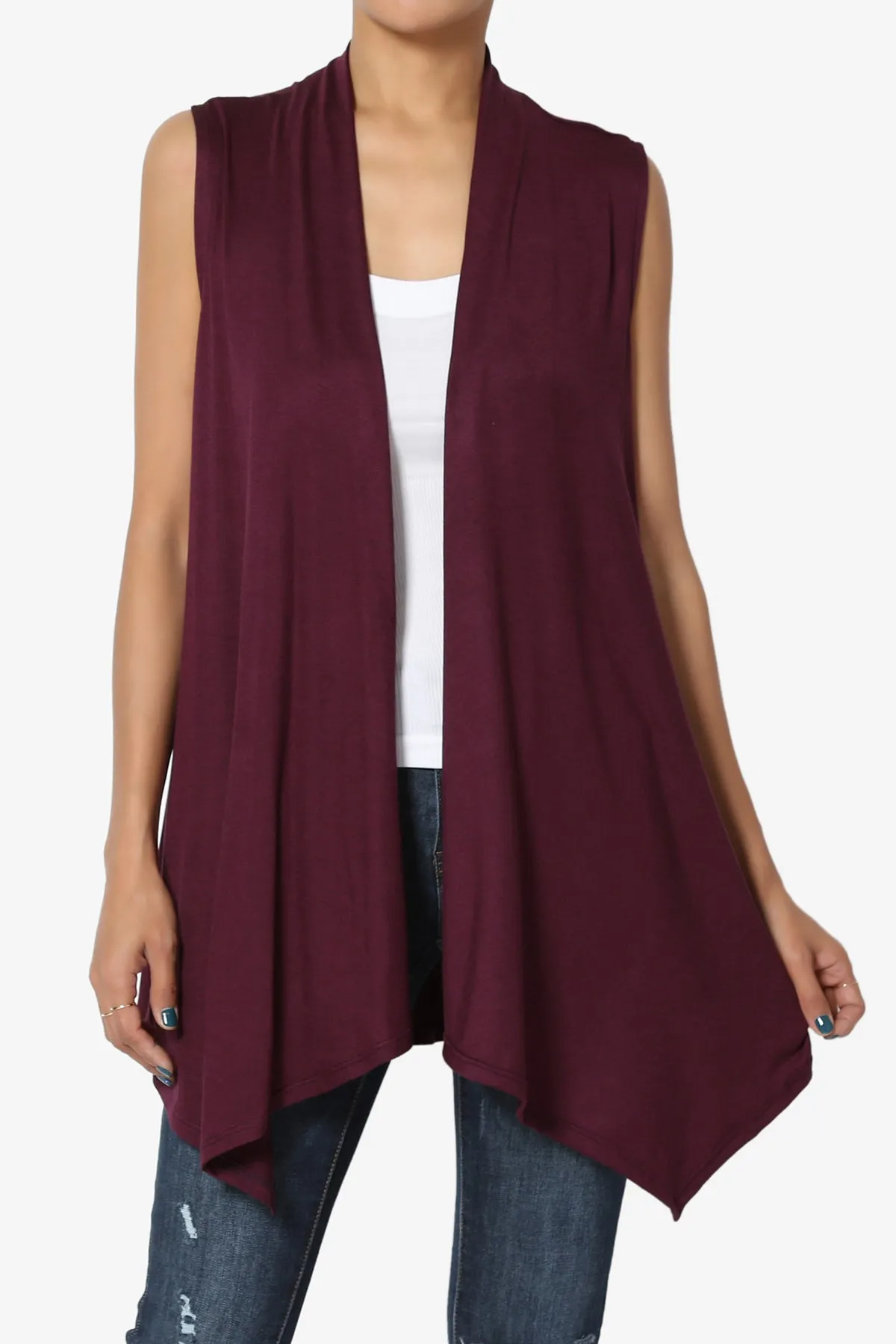 Danna Draped Jersey Vest PLUS