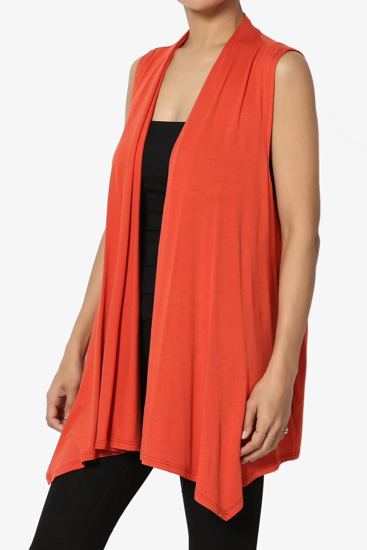 Danna Draped Jersey Vest PLUS