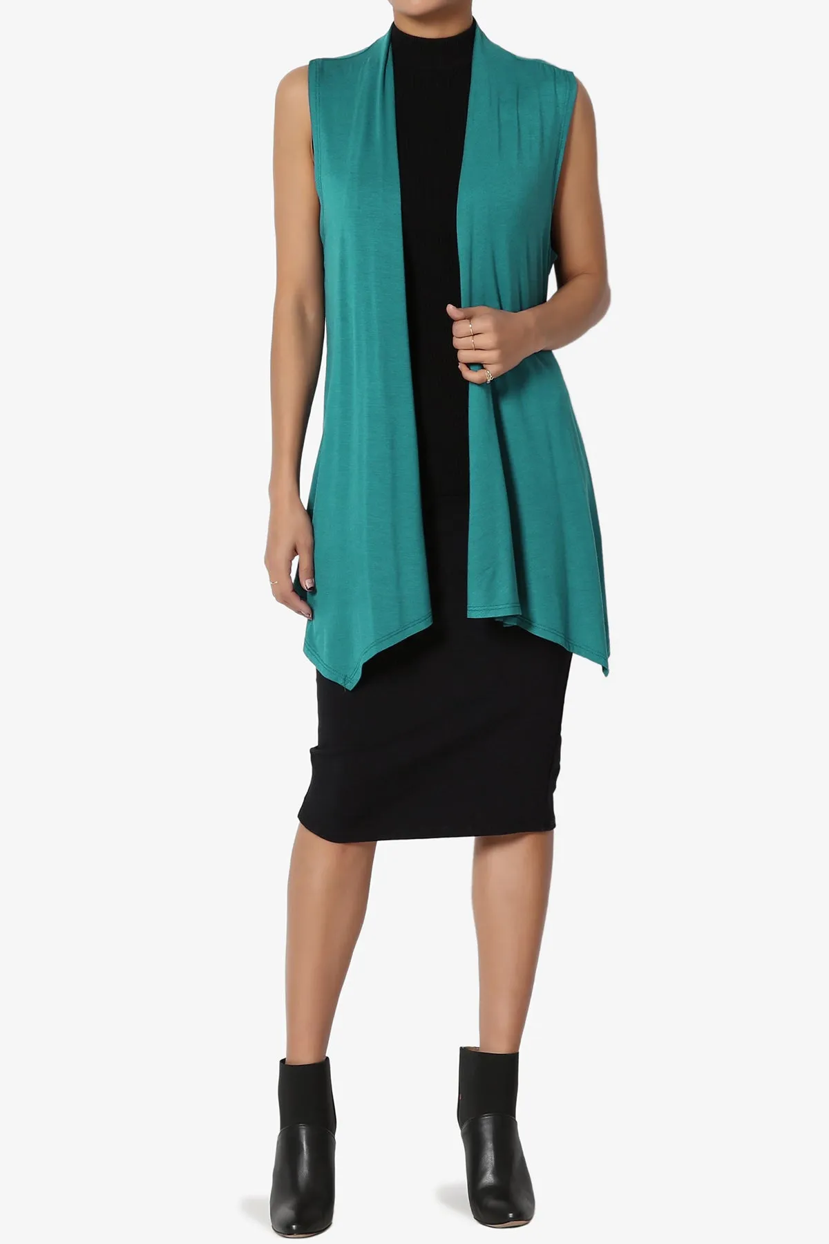 Danna Draped Jersey Vest PLUS
