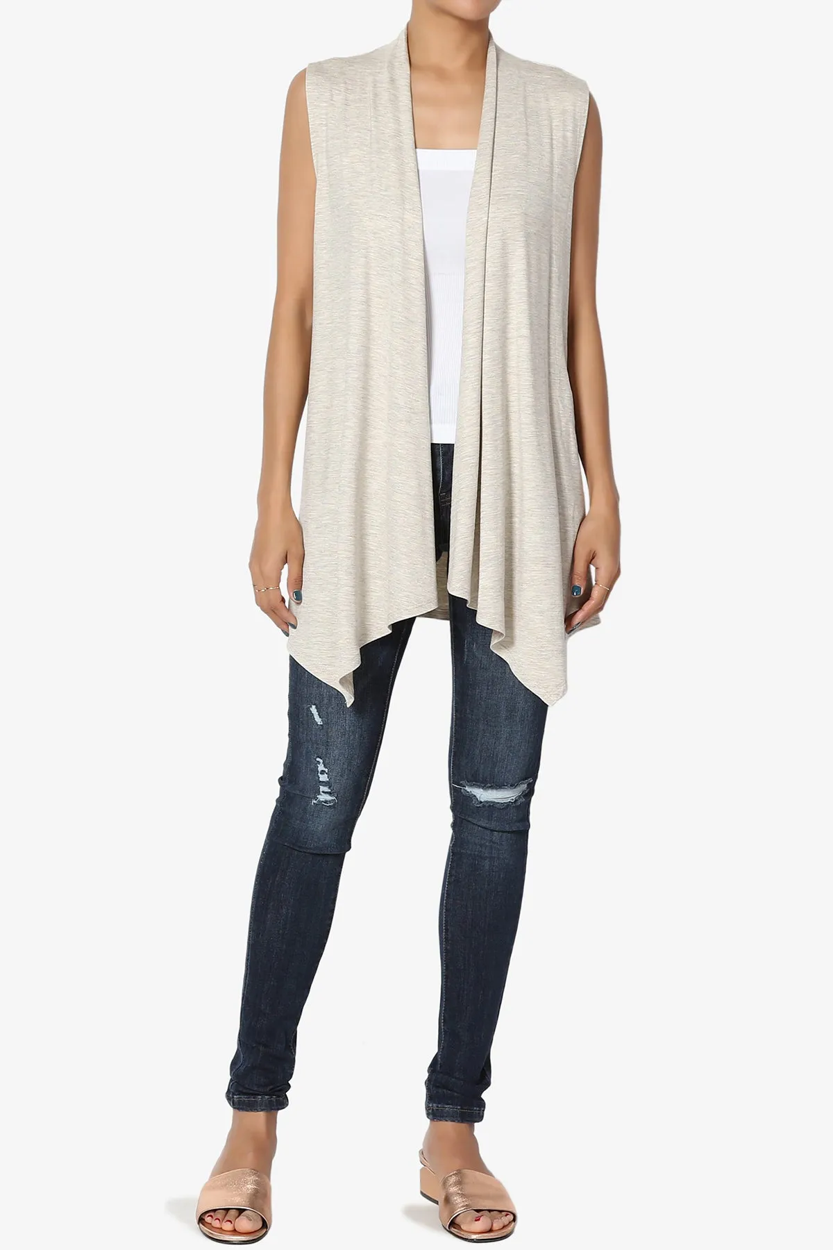 Danna Draped Jersey Vest PLUS