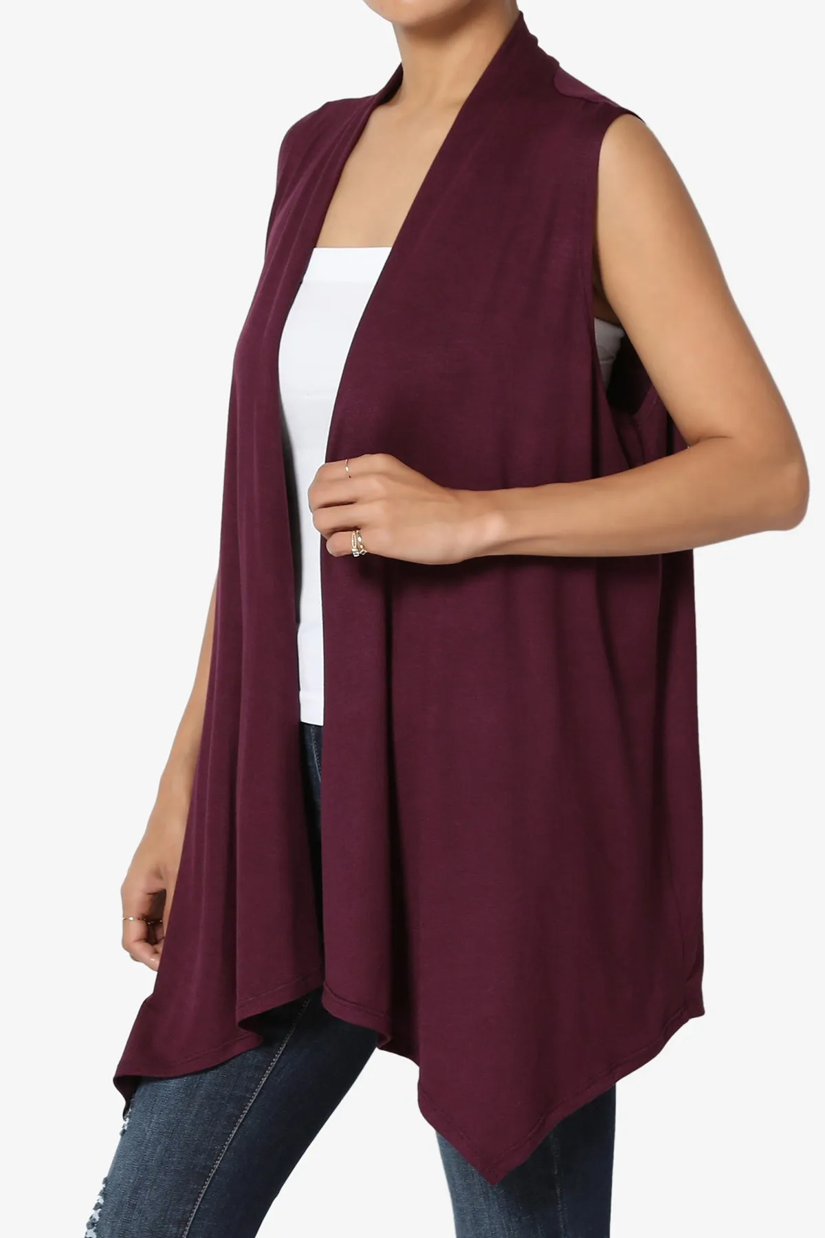 Danna Draped Jersey Vest PLUS