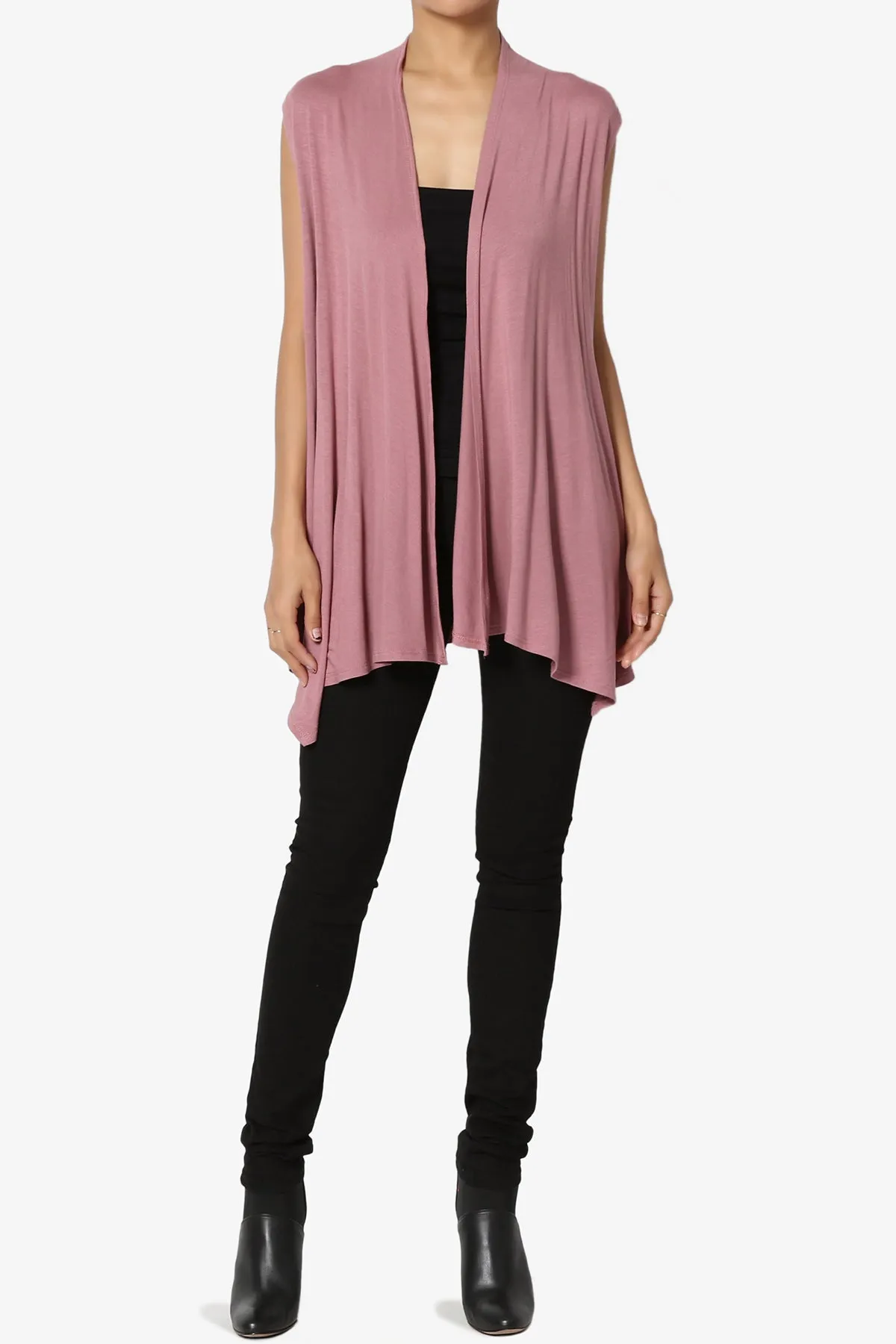 Danna Draped Jersey Vest PLUS