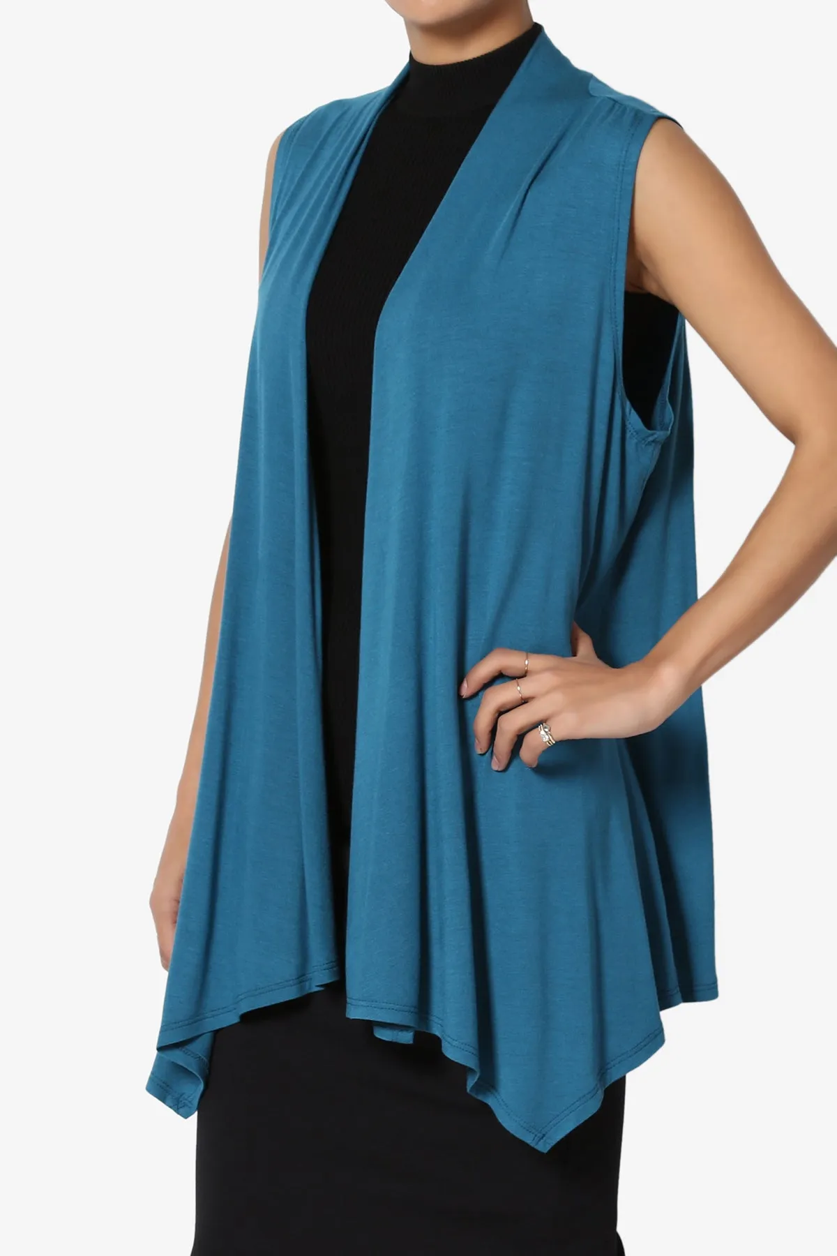 Danna Draped Jersey Vest PLUS
