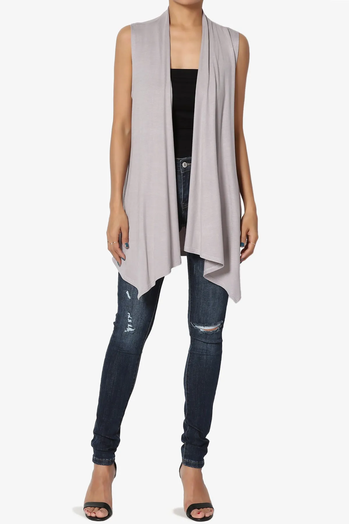 Danna Draped Jersey Vest PLUS