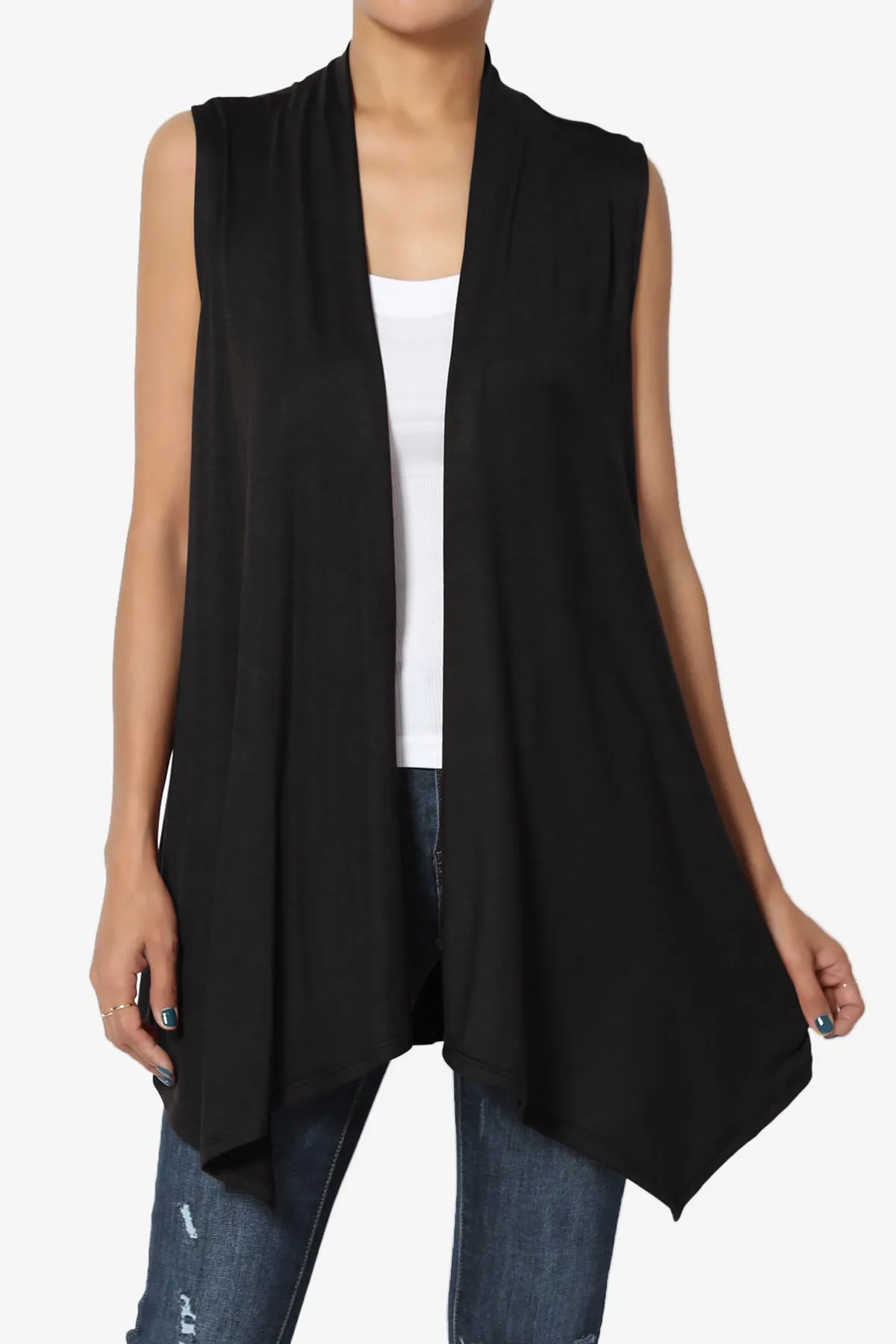 Danna Draped Jersey Vest PLUS