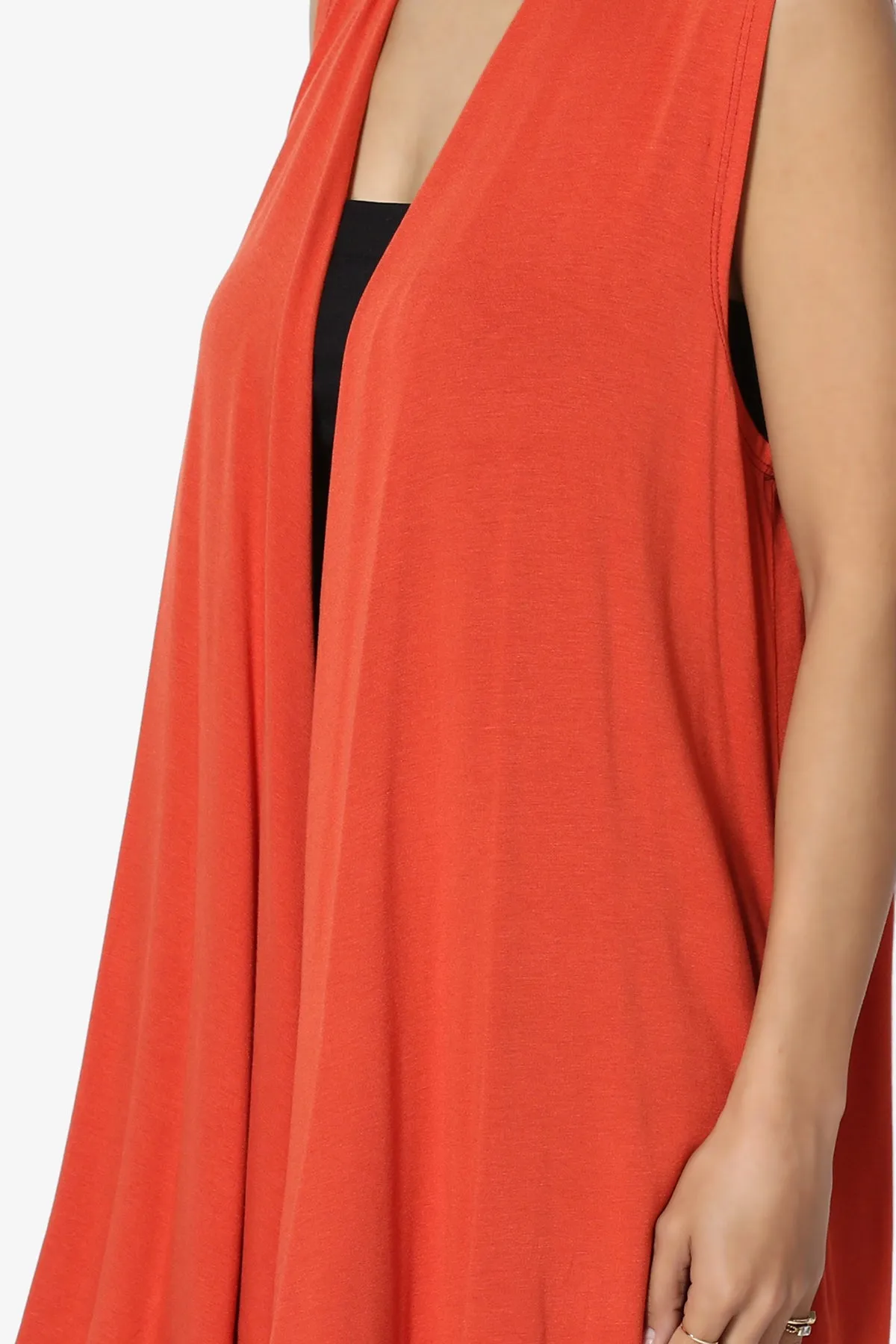 Danna Draped Jersey Vest PLUS