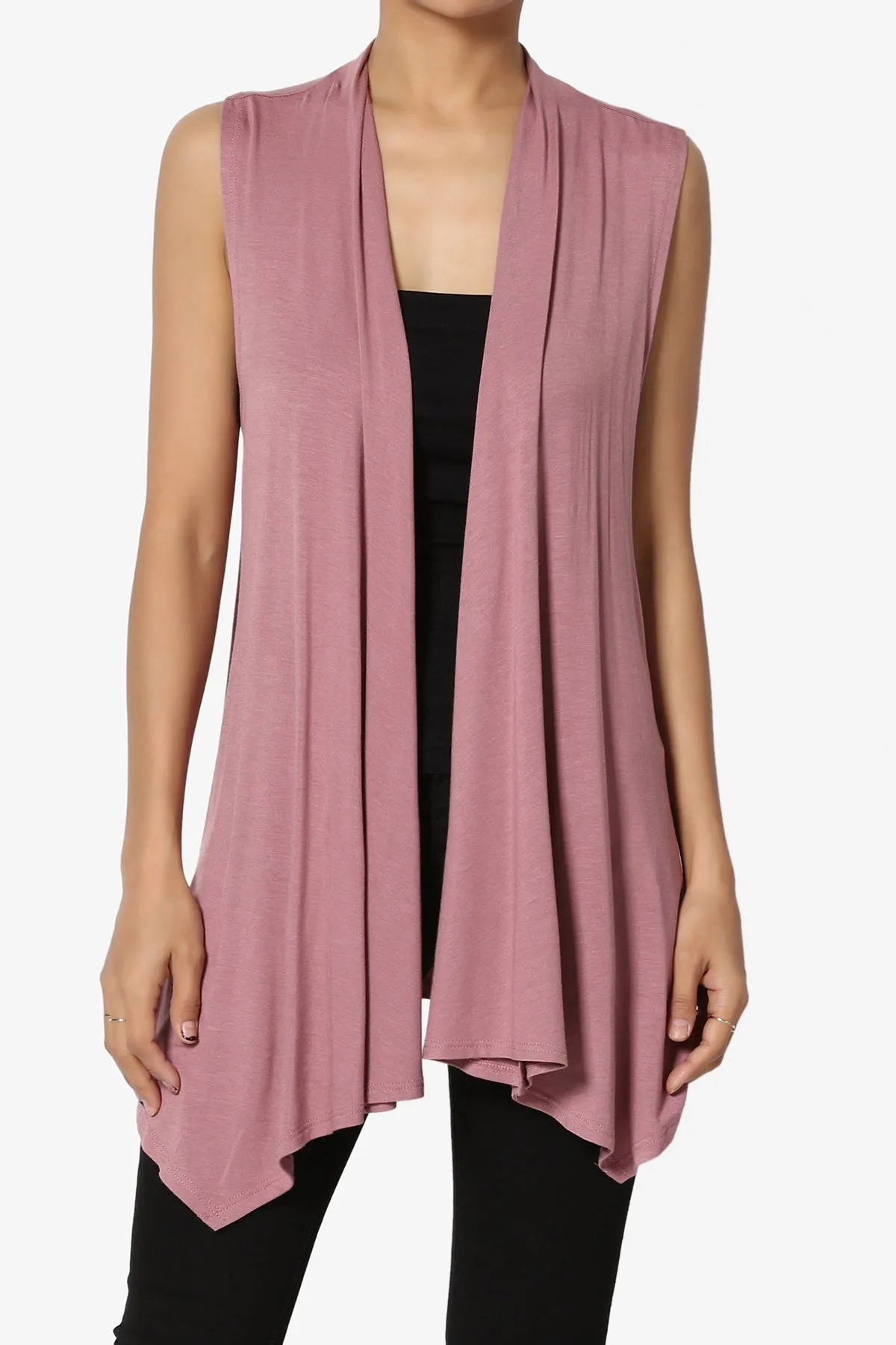 Danna Draped Jersey Vest PLUS