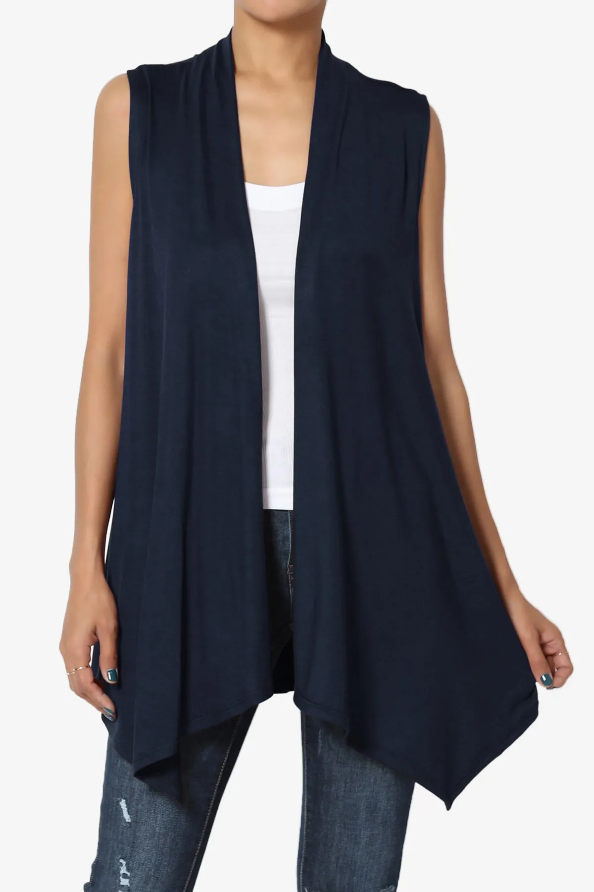 Danna Draped Jersey Vest PLUS