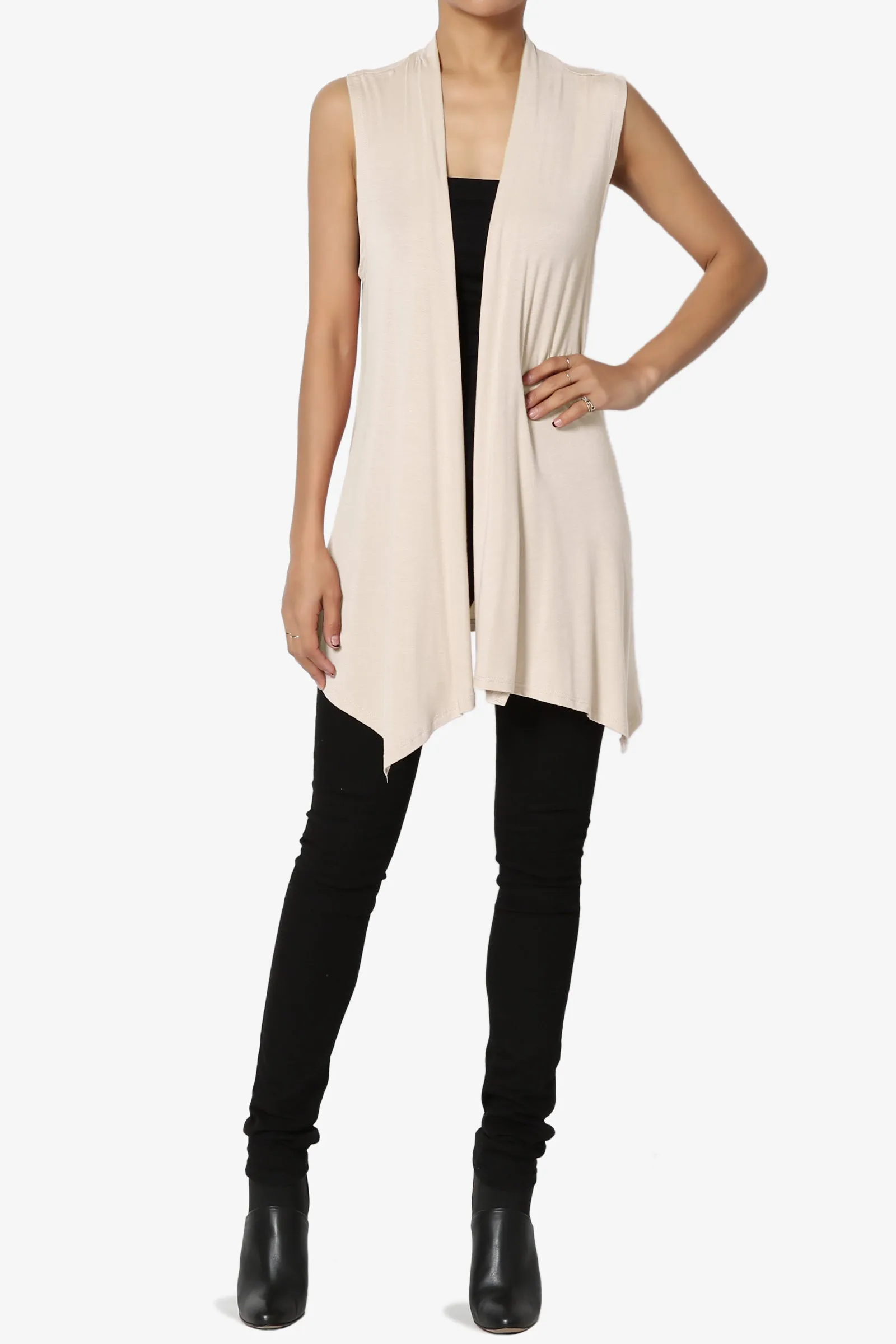 Danna Draped Jersey Vest PLUS