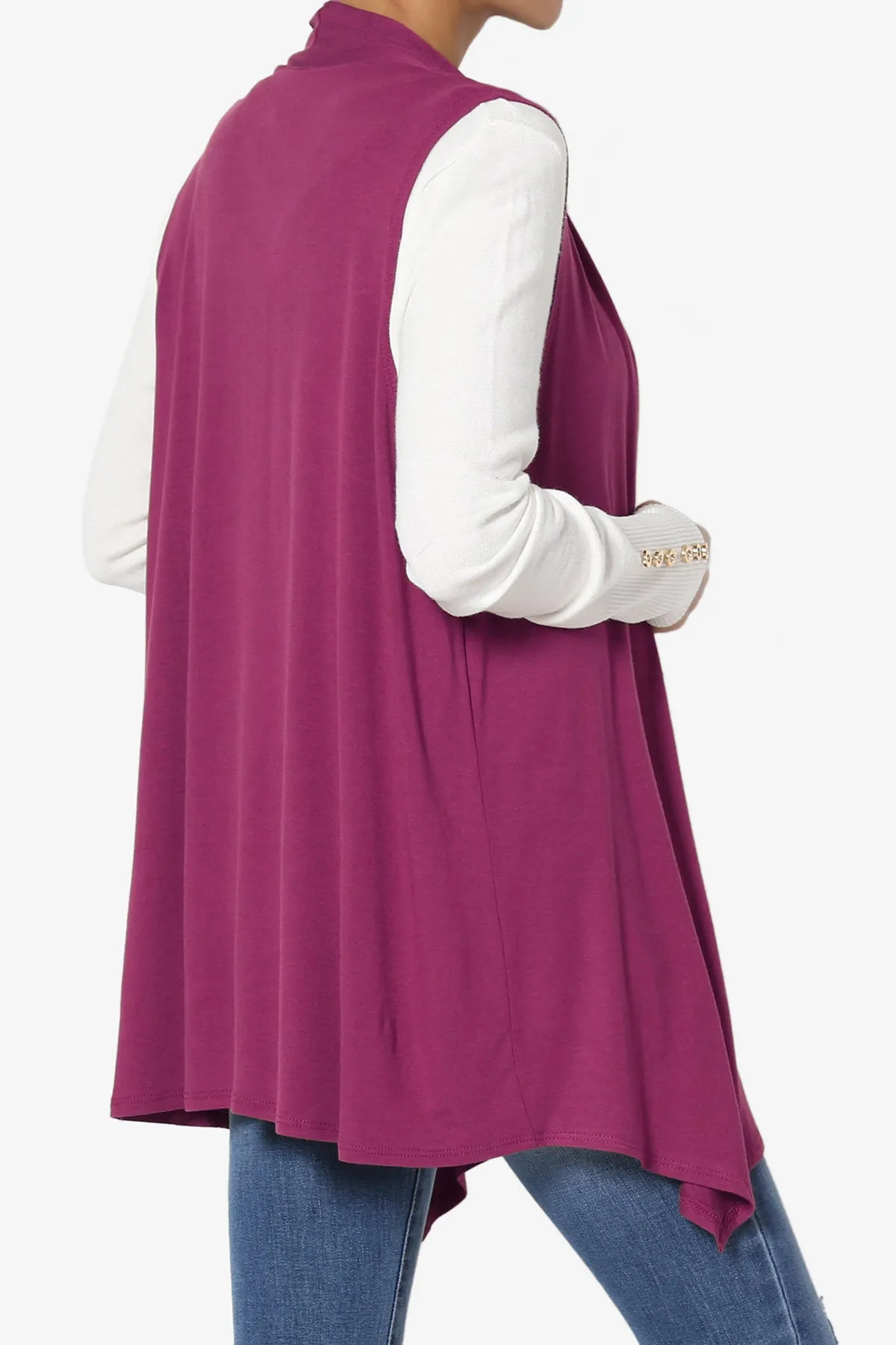 Danna Draped Jersey Vest PLUS