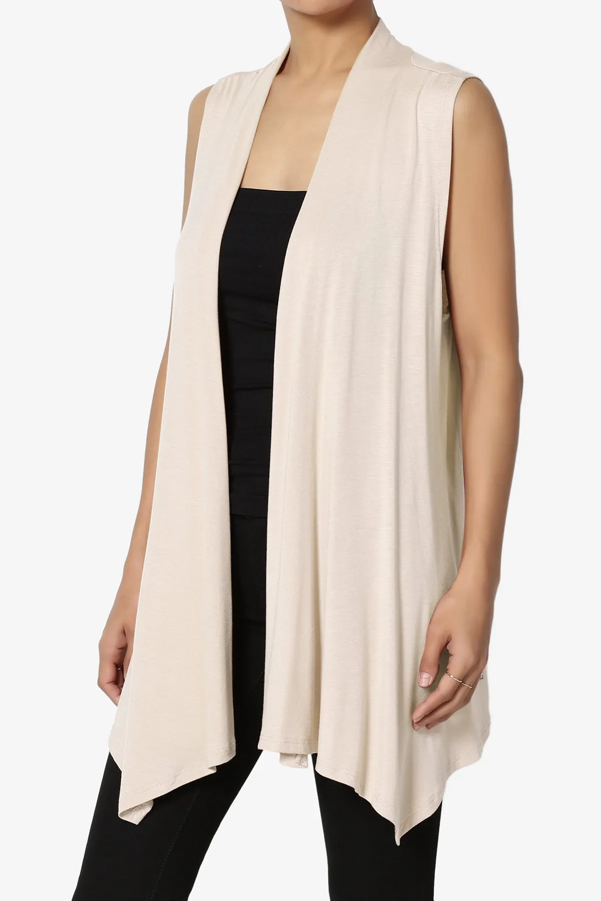 Danna Draped Jersey Vest PLUS
