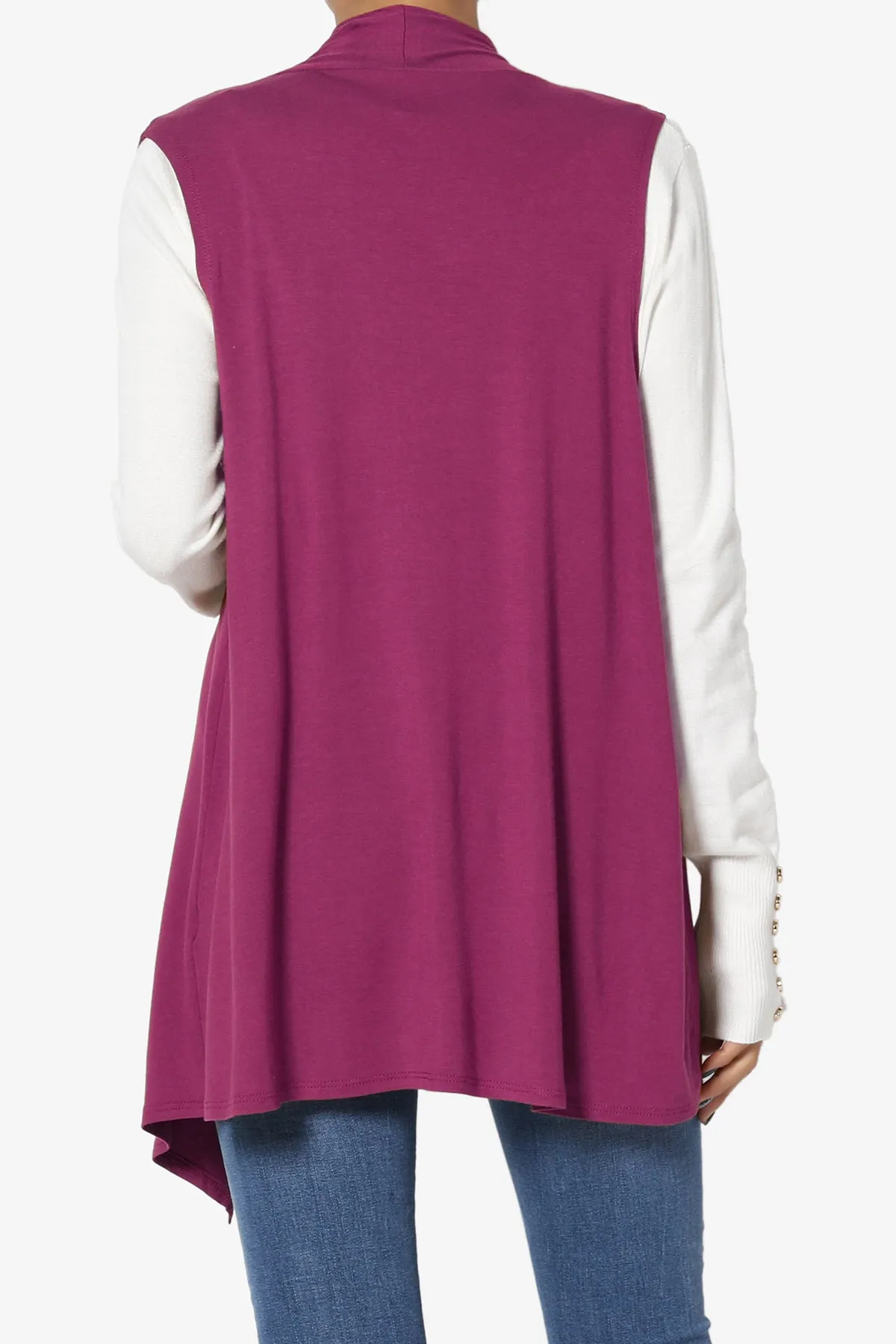 Danna Draped Jersey Vest PLUS