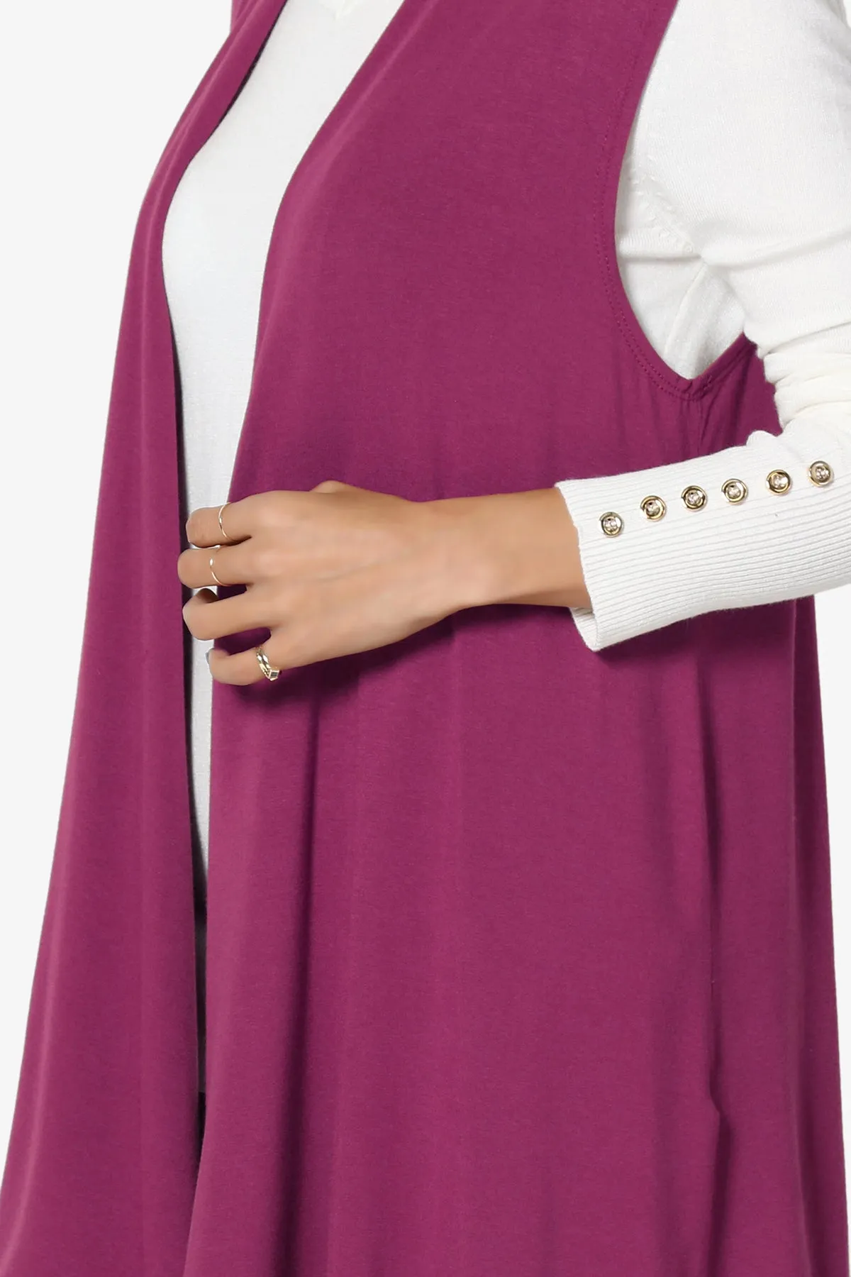 Danna Draped Jersey Vest PLUS
