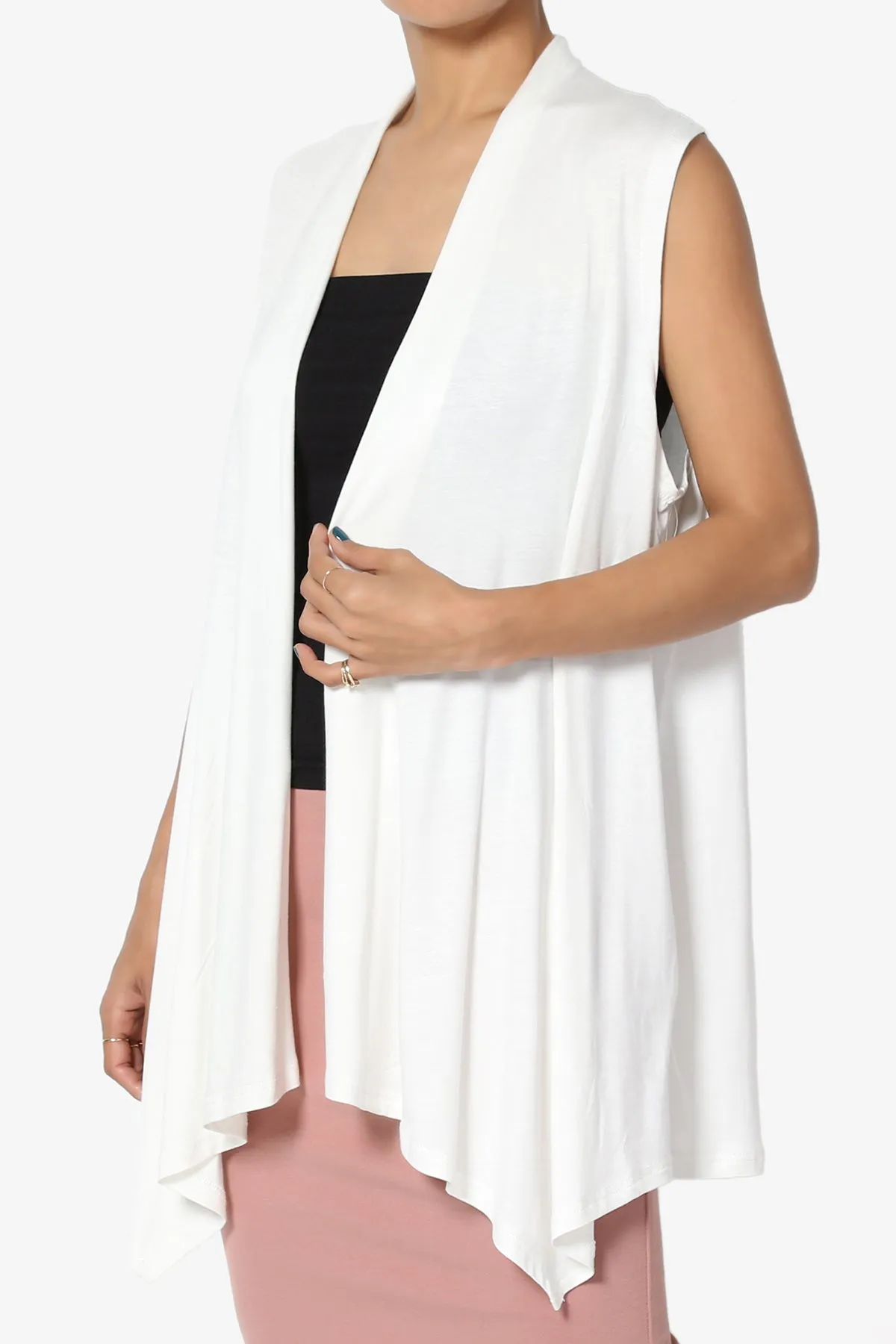 Danna Draped Jersey Vest PLUS