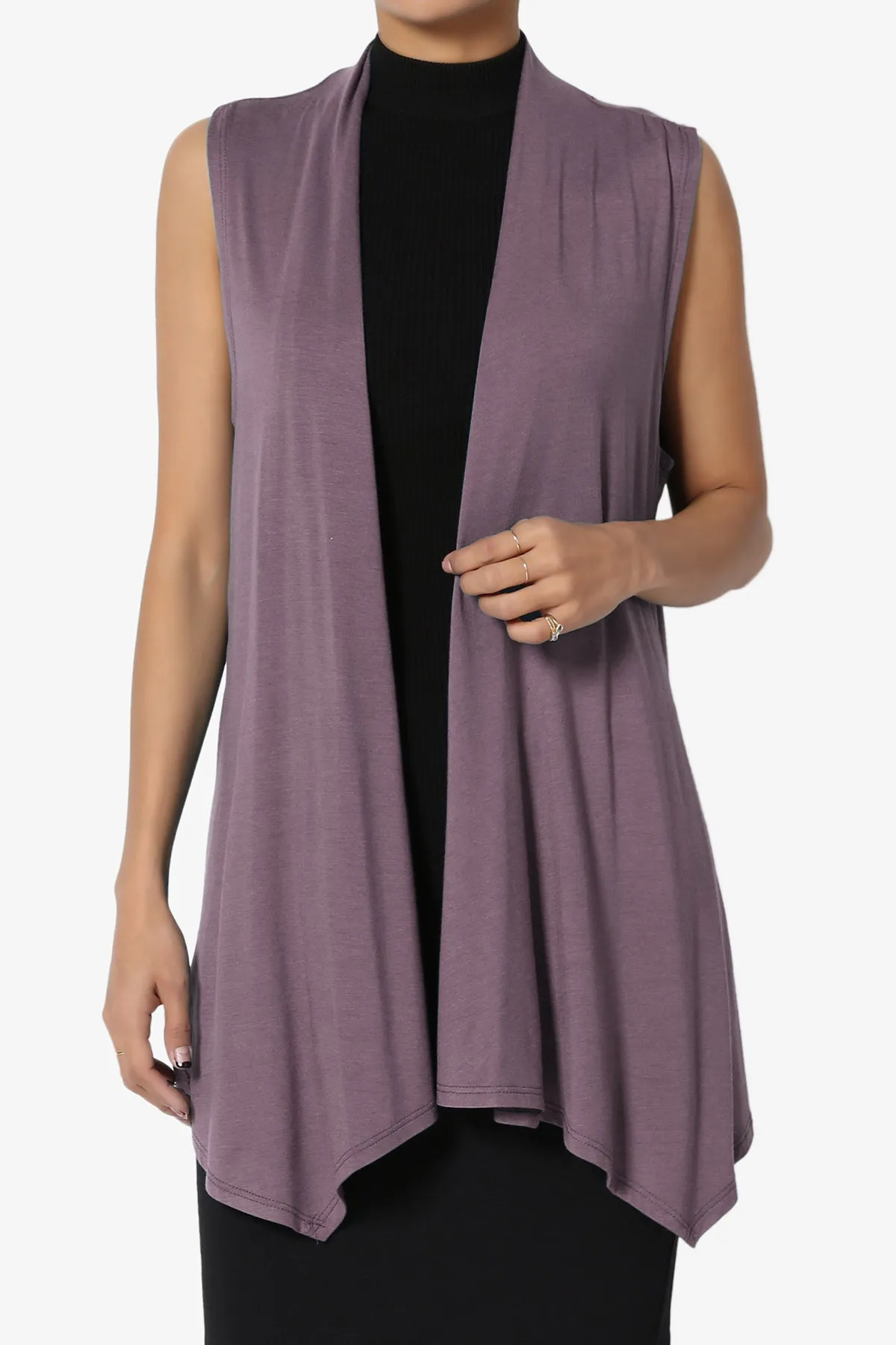 Danna Draped Jersey Vest PLUS