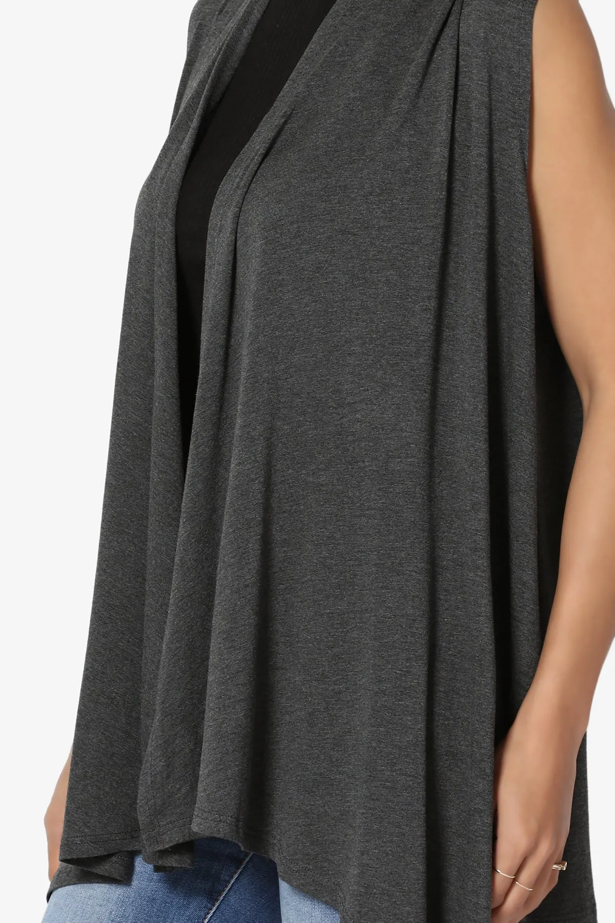 Danna Draped Jersey Vest PLUS