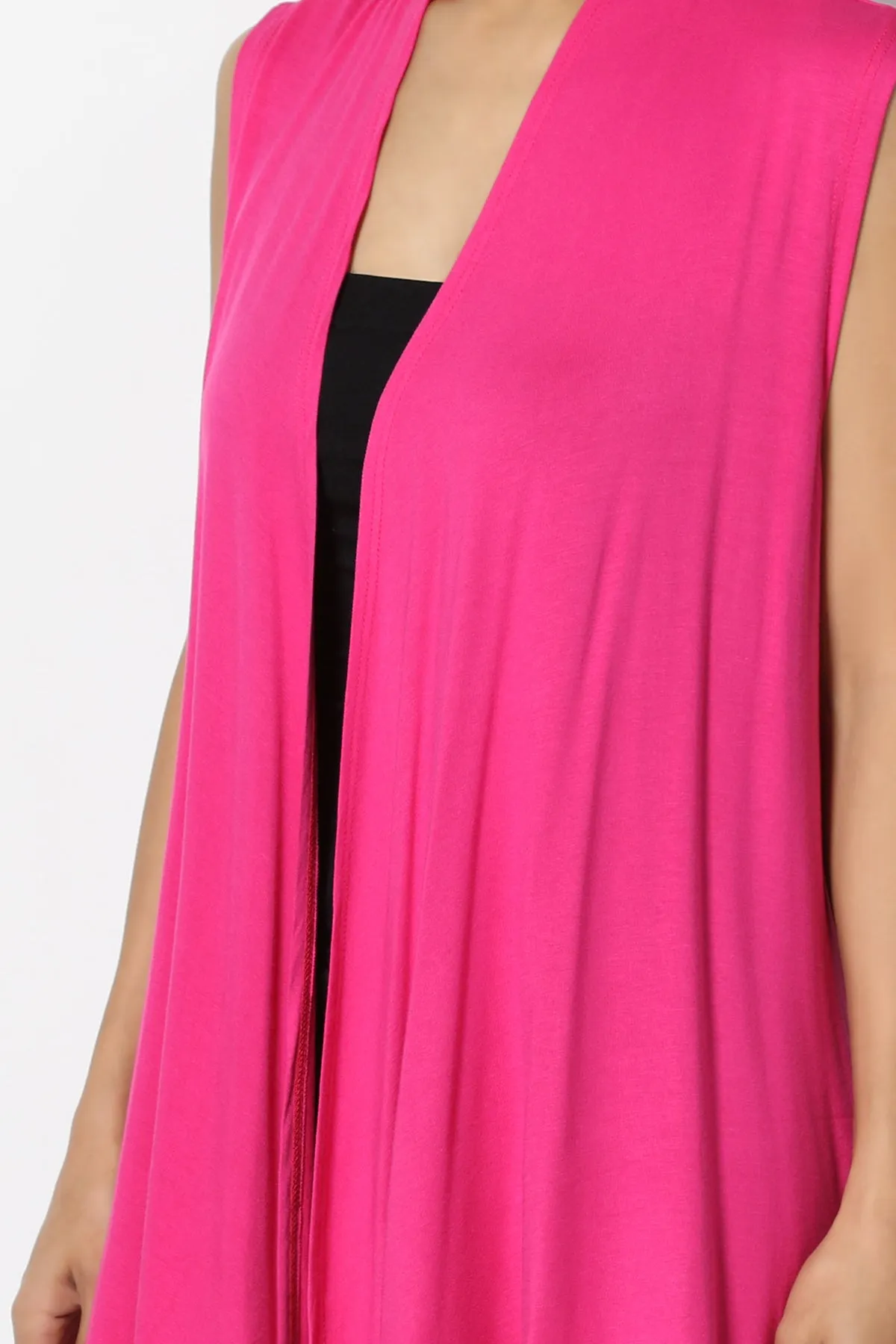 Danna Draped Jersey Vest PLUS