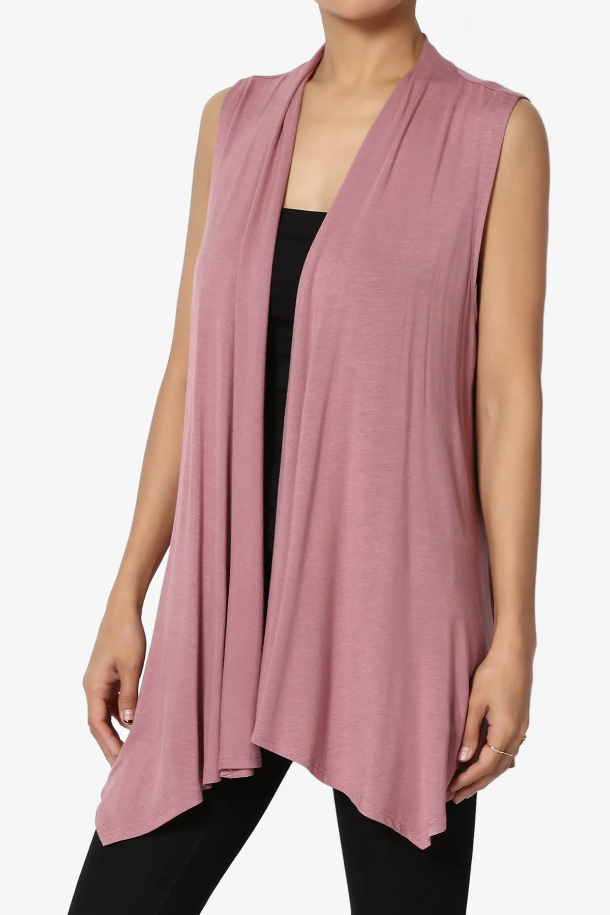 Danna Draped Jersey Vest PLUS