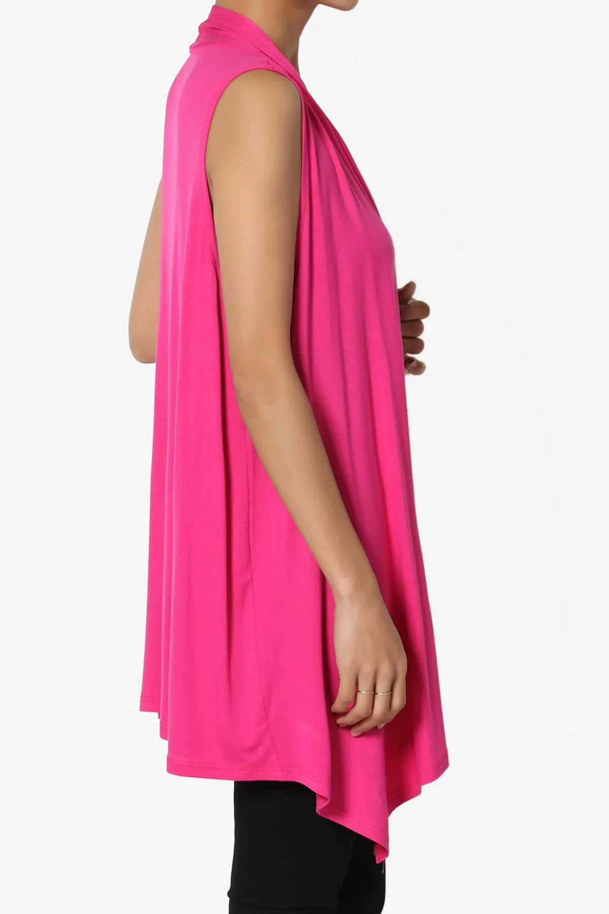 Danna Draped Jersey Vest PLUS