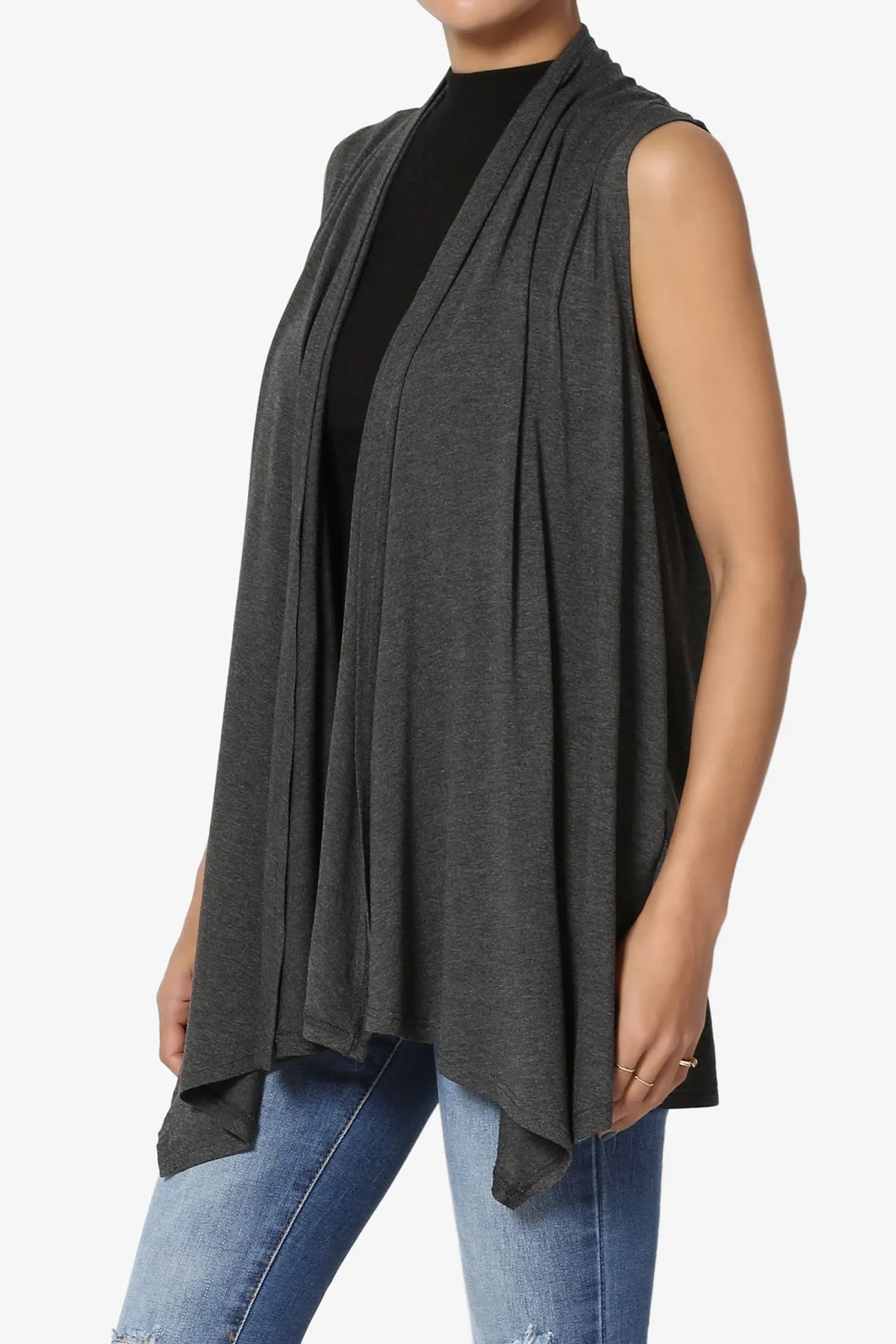 Danna Draped Jersey Vest PLUS