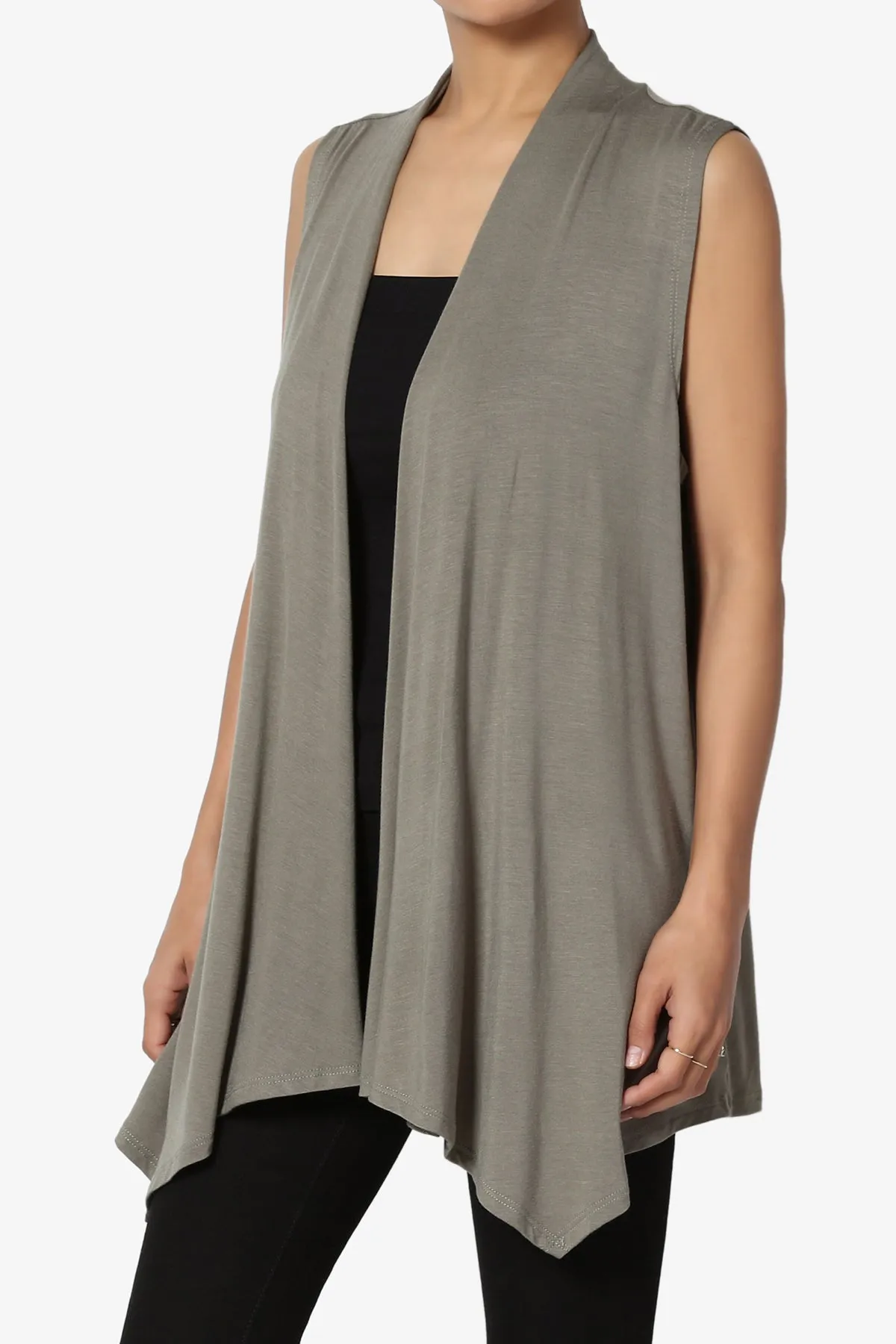 Danna Draped Jersey Vest PLUS